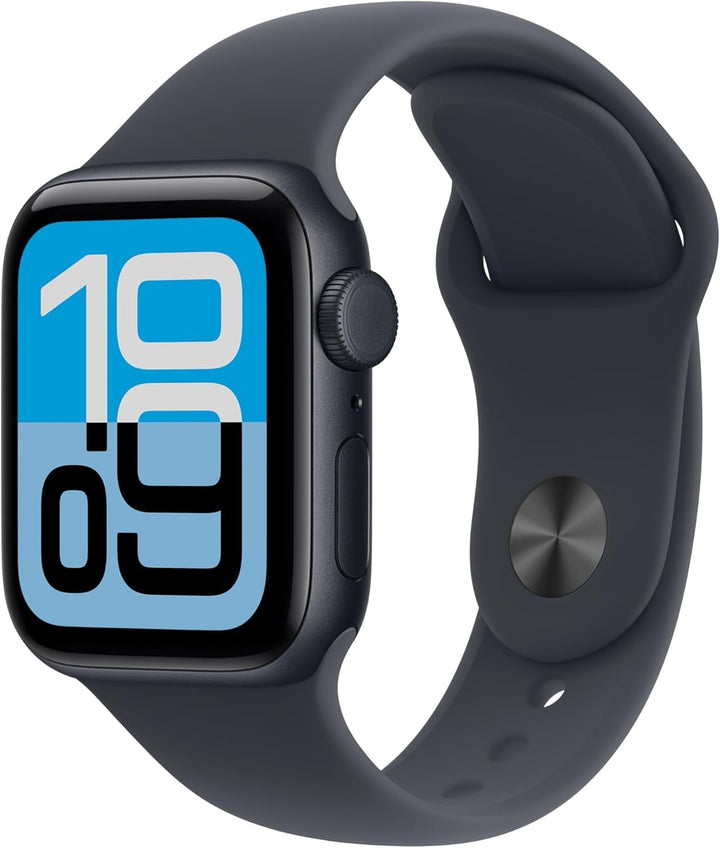 Apple Watch SE 3 [GPS + Cellular, 40mm] Midnight Aluminum Case with Black Sport Band, S/M (Renewed)
