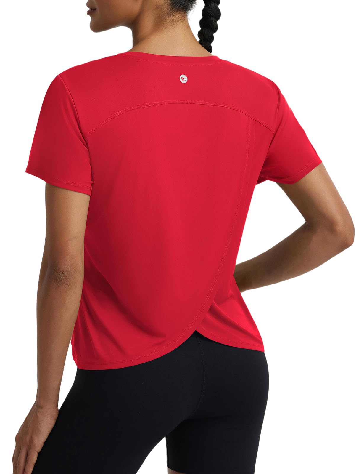 baleaf Women's Athletic Tops Short Sleeve Workout Shirts | Quick Dry, Moisture-wicking, Breathable, Lightweight, Stretchy, Sun Protection, Crew Neck, for Running, Gym, Tennis, Yoga