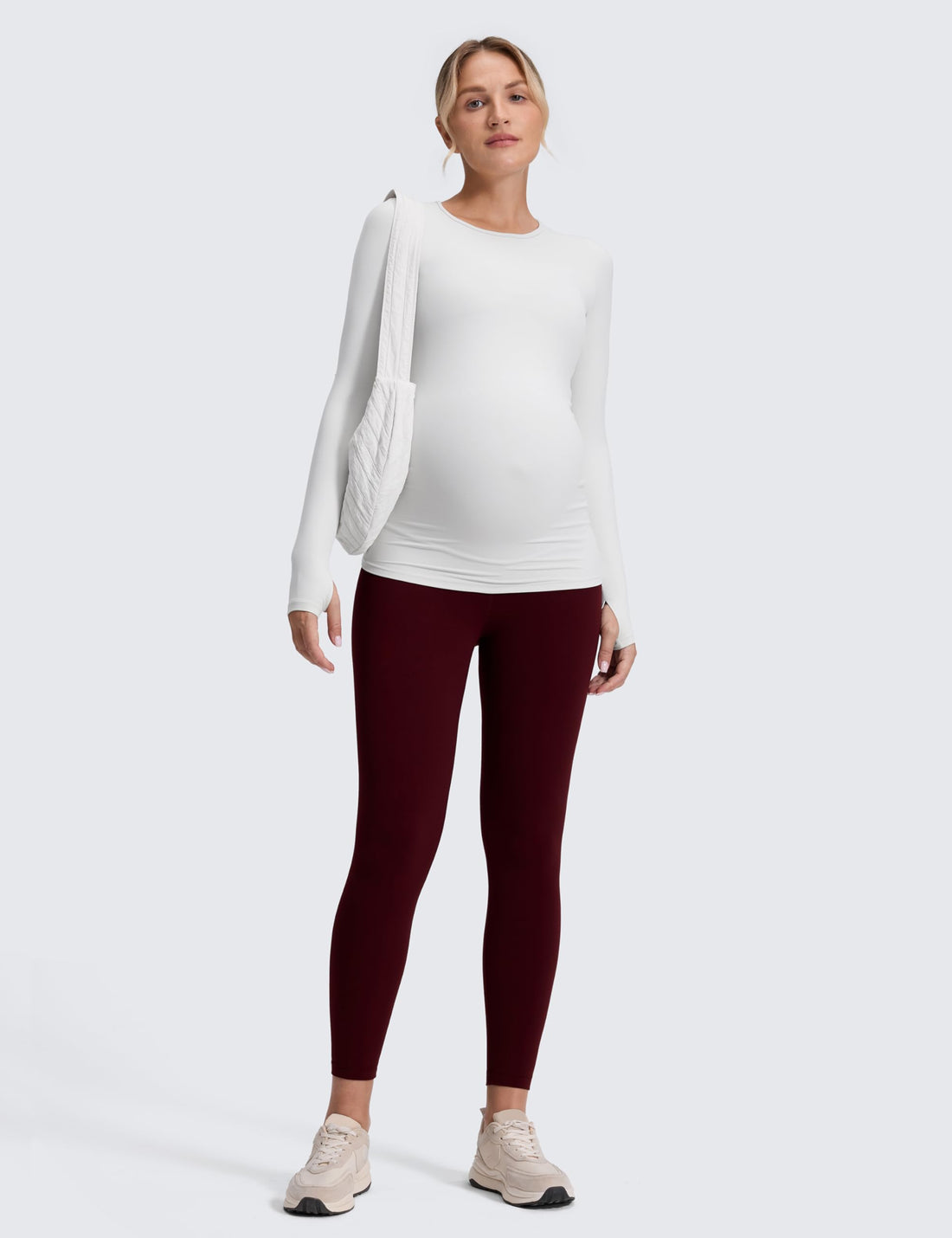 CRZ YOGA Maternity Leggings 25" | Butterluxe, Extremely Soft, Gentle Compression, Yoga, Super High Rise, U-shaped Belly, Pregnancy and Postpartum