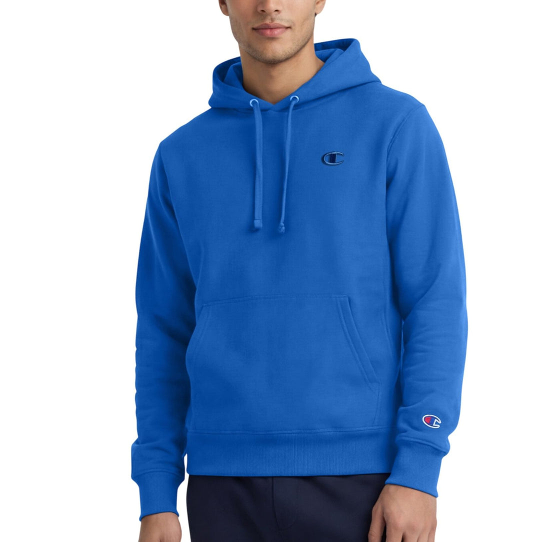 Champion Men's Pullover Fleece Hoodie, Standard Fit, Midweight, C Logo, Available in Regular and Big & Tall