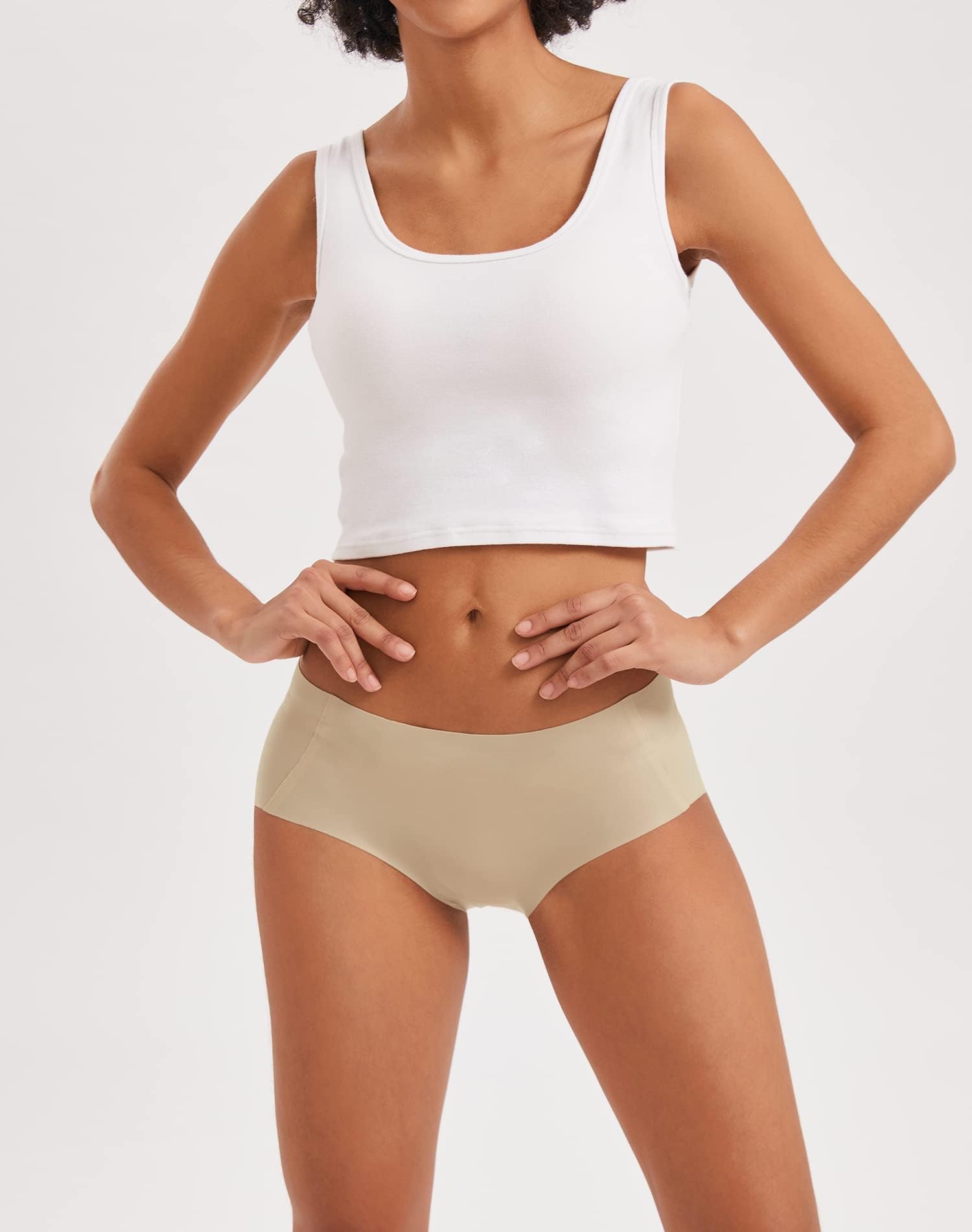 INNERSY Women's Seamless No Show Hipster Panties Invisible Light Underwear 3-Pack