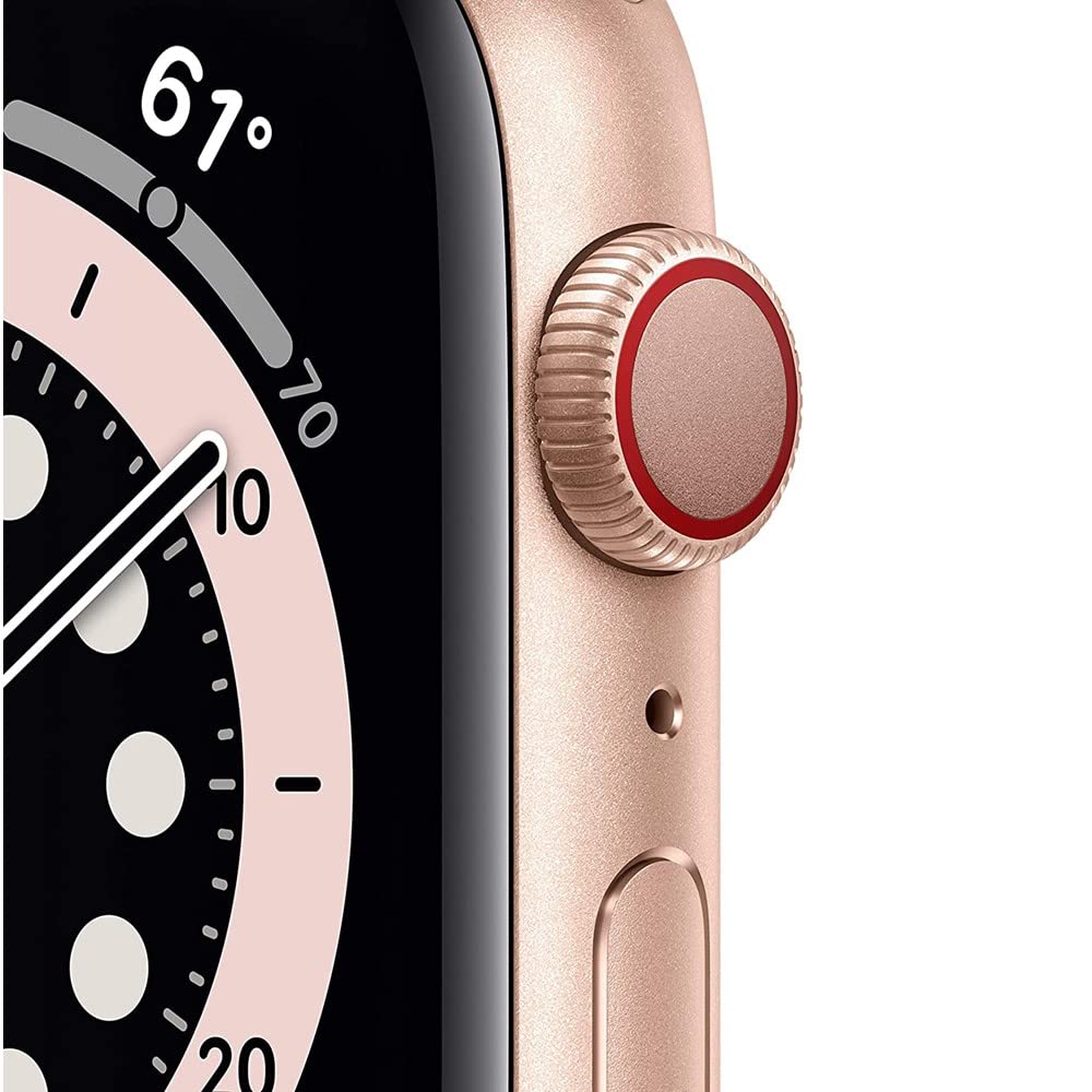 Apple Watch Series 6 (GPS + Cellular, 40mm) - Gold Aluminum Case with Pink Sand Sport Band (Renewed)