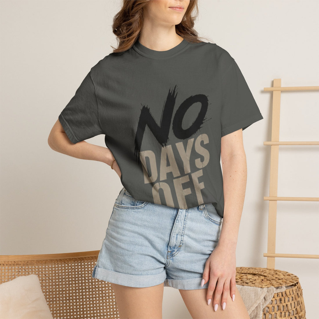 No Days Off T-Shirt — Motivational Fitness Tee for Workout & Training Printify