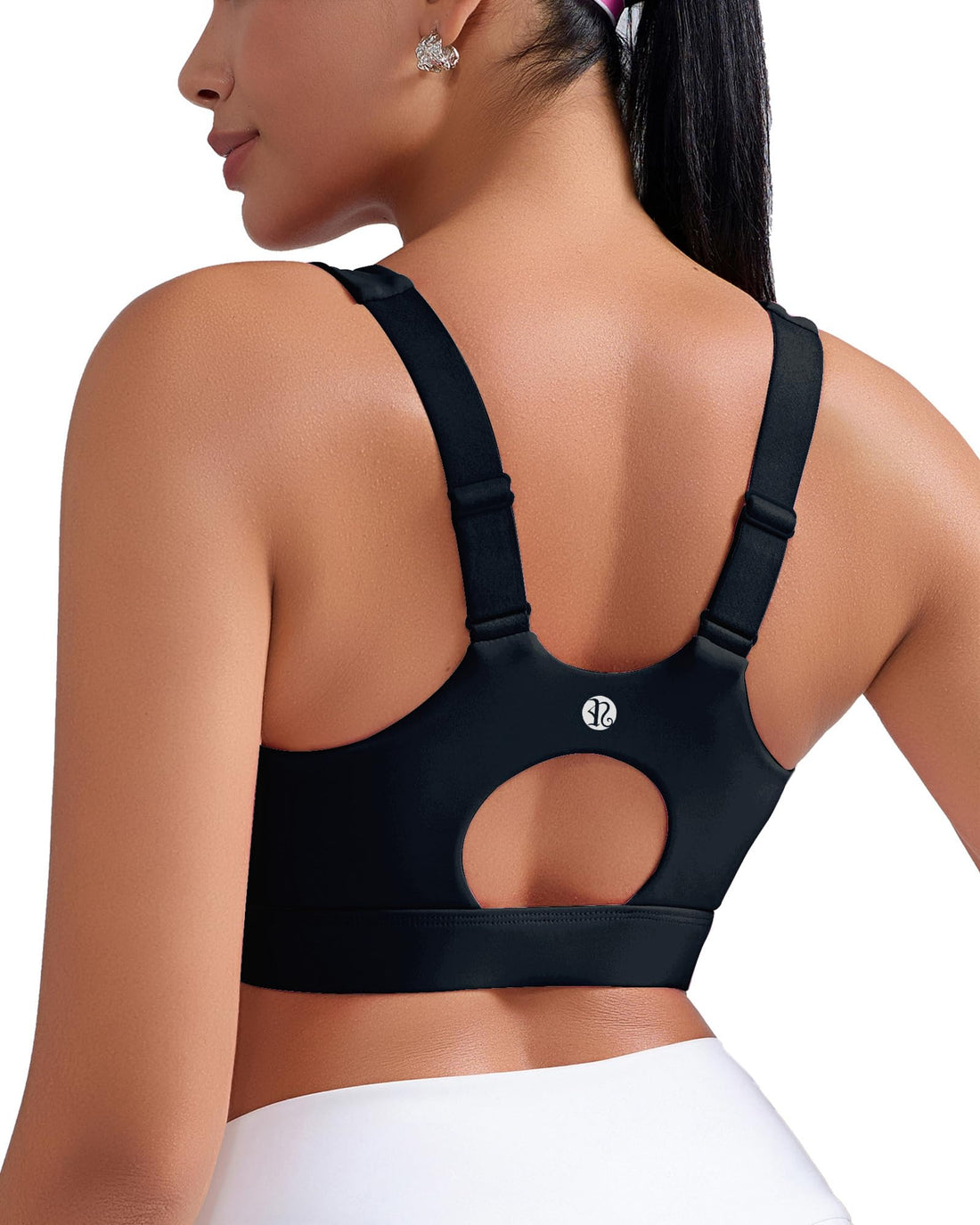RUNNING GIRL High Impact Sports Bras for Women,Racerback Running Bra Workout Crop Tank Tops Longline Sports Bra Push up