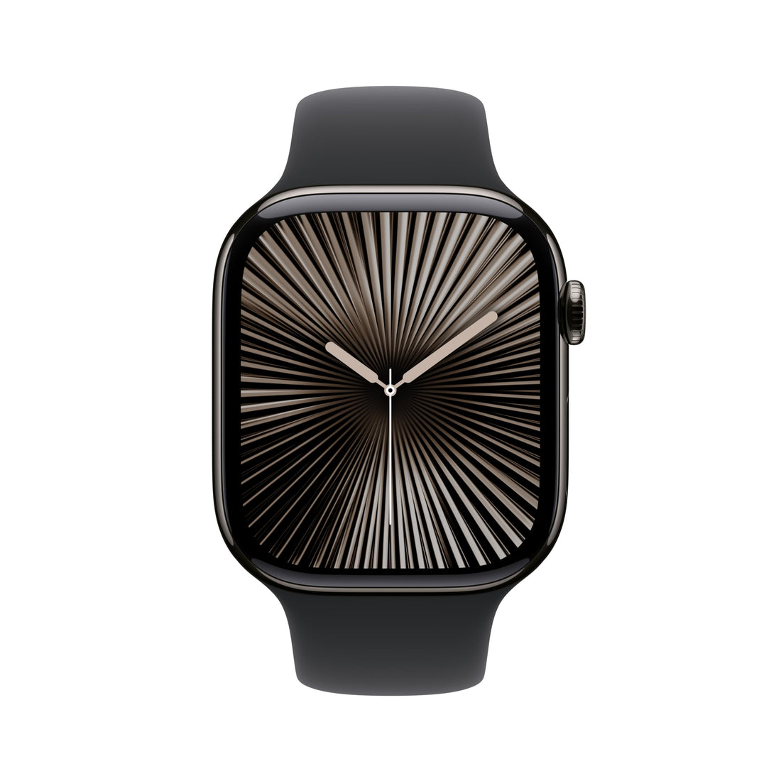 Apple Watch Series 10 [GPS 46mm case] Smartwatch with Jet Black Aluminum Case with Black Sport Band - M/L. Fitness Tracker, ECG App, Always-On Retina Display, Water Resistant