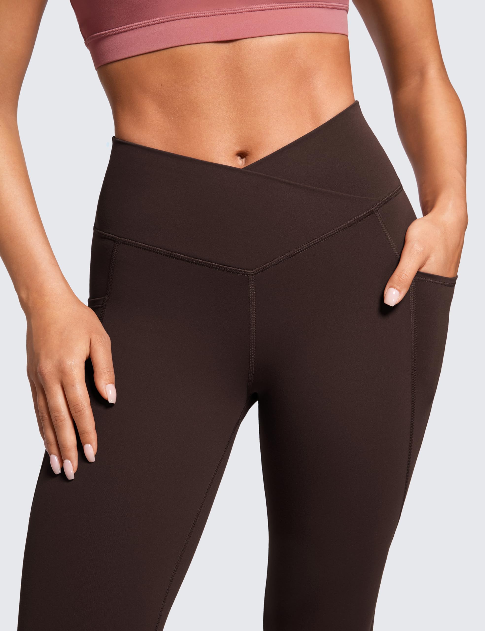 CRZ YOGA Cross Waist Leggings Pockets 25"