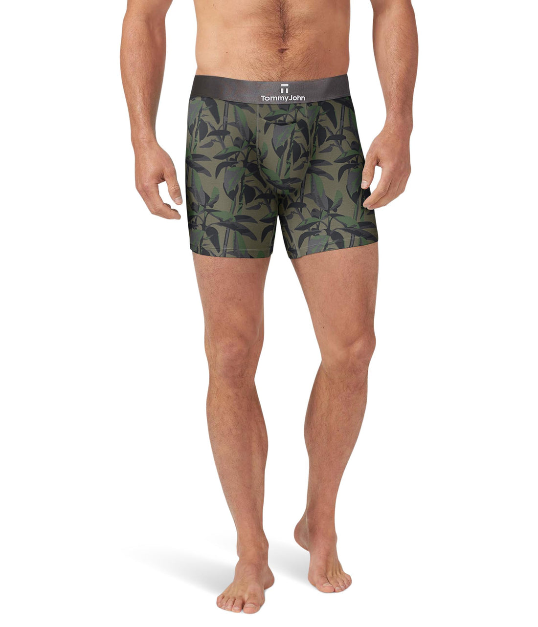 Tommy John Men's Mid-Length Boxer Briefs - Second Skin Fabric - 6" Inseam, Underwear with Contour Pouch and Quick Draw Fly