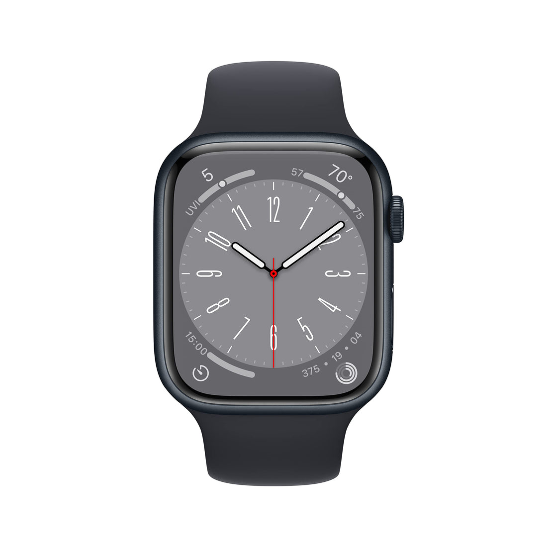 Apple Watch Series 8 [GPS 41mm] Smart Watch w/Midnight Aluminum Case with Midnight Sport Band - S/M. Fitness Tracker, Blood Oxygen & ECG Apps, Always-On Retina Display, Water Resistant