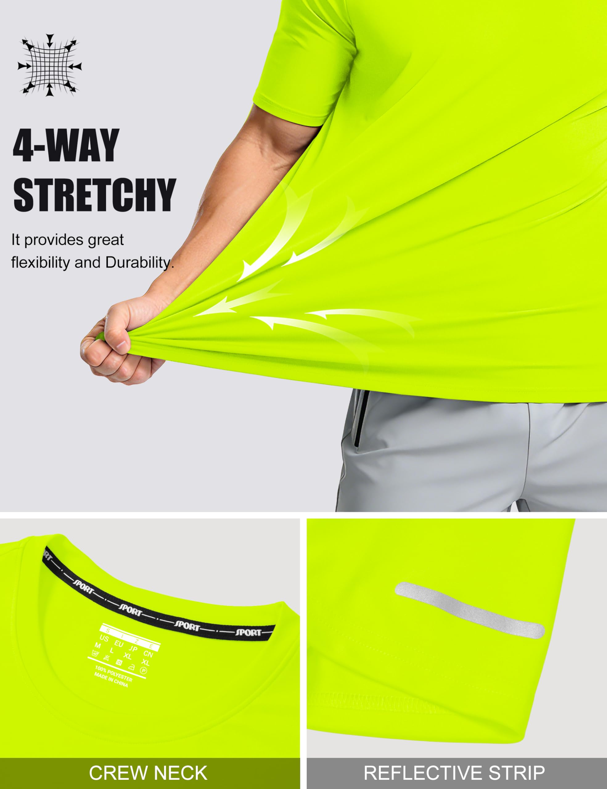 MAGCOMSEN Mens Workout Shirts Dry Fit Sun Protection Athletic Short Sleeve Shirt UPF 50+ Gym Running Swim Rash Guard Top