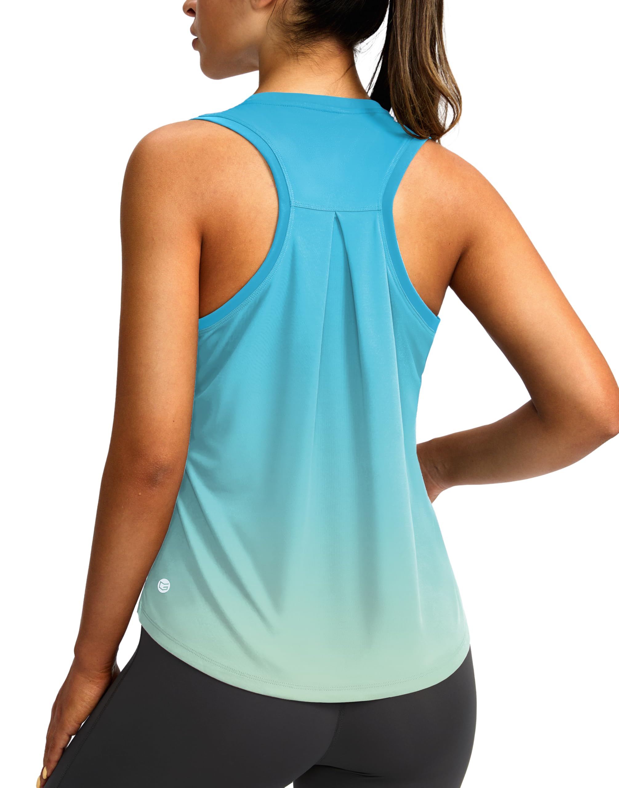 Women's Workout Tops Racerback Athletic Tank Tops Sleeveless Loose Fit Yoga Running Gym Shirts for Women