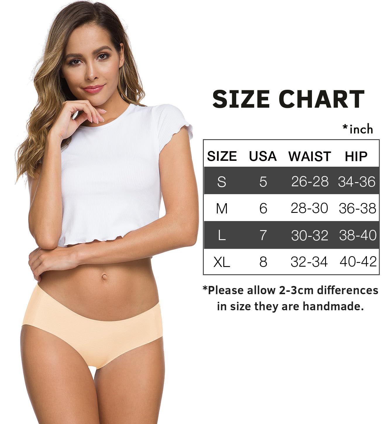 Altheanray Womens Underwear Cotton Underwear for Women Seamless Hipster Bikini Briefs Panties 6 Pack