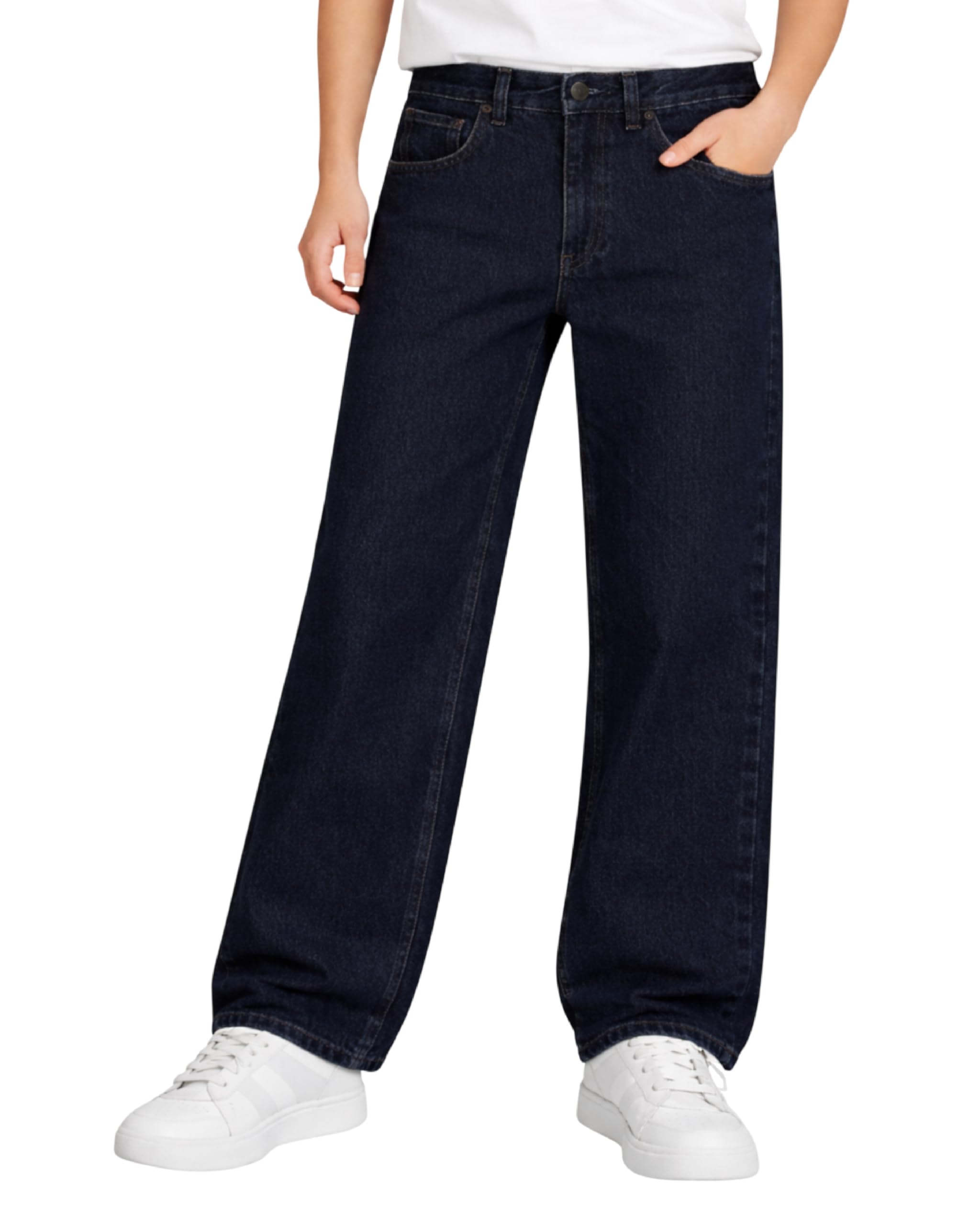 Volcom Boys' Regular Fit Pull-On Denim Jeans, 5-Pocket Style | Relaxed Comfort That Moves with Growing Kids, a Classic Timeless Look for School, Weekends or Everyday Wear