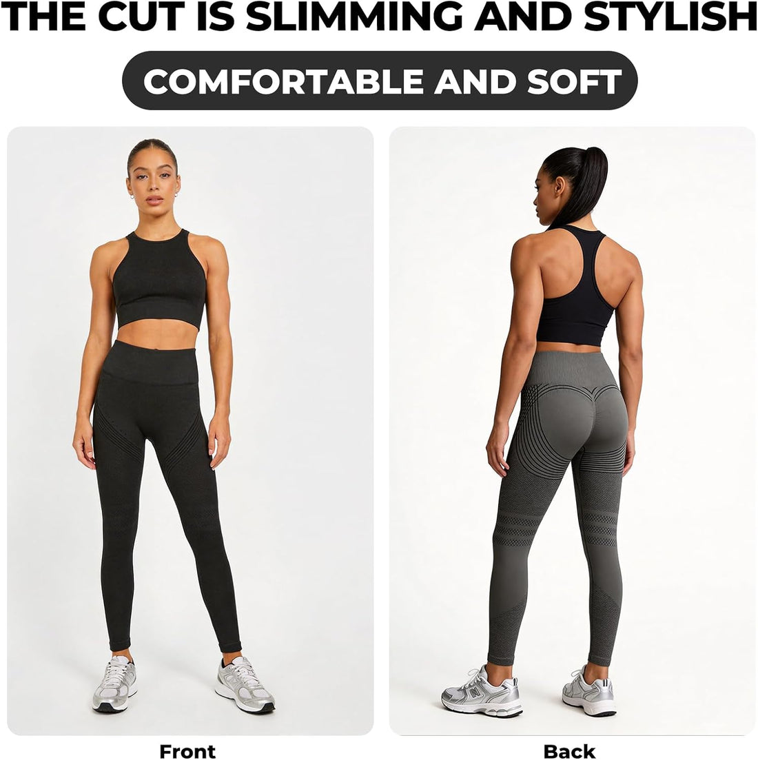 VOYOCUGE Anti Cellulite Compression 3D Leggings Women Butt Lifting Tummy Control with Resistance Bands for Yoga Workout Pants