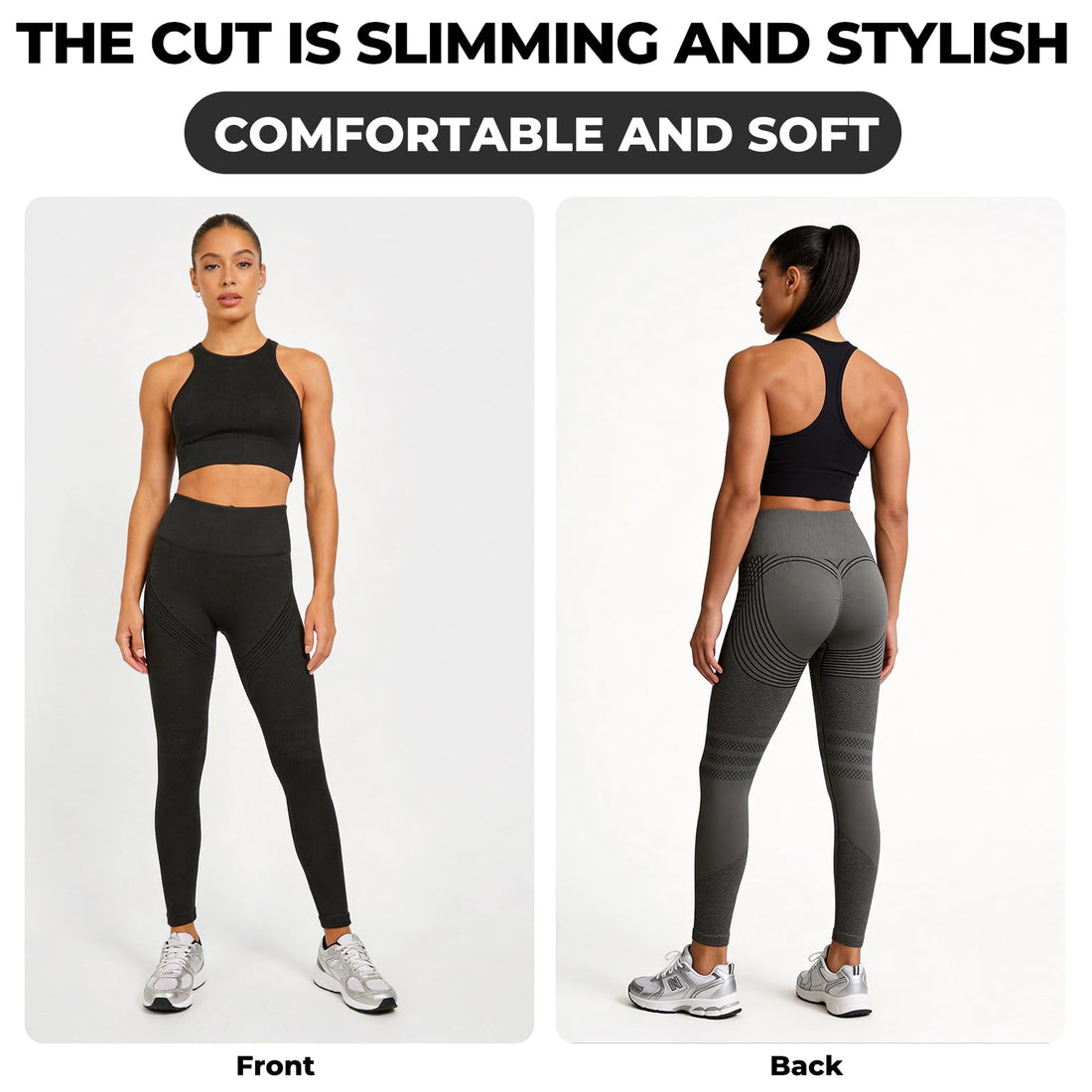 VOYOCUGE Anti Cellulite Compression 3D Leggings Women Butt Lifting Tummy Control with Resistance Bands for Yoga Workout Pants