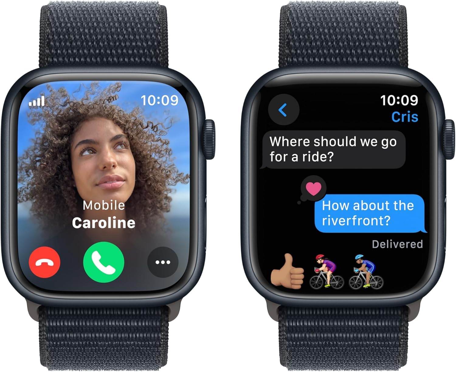 Apple Watch Series 9 [GPS, 45mm] - Starlight Aluminum Case with Starlight Sport Band, S/M (Renewed)