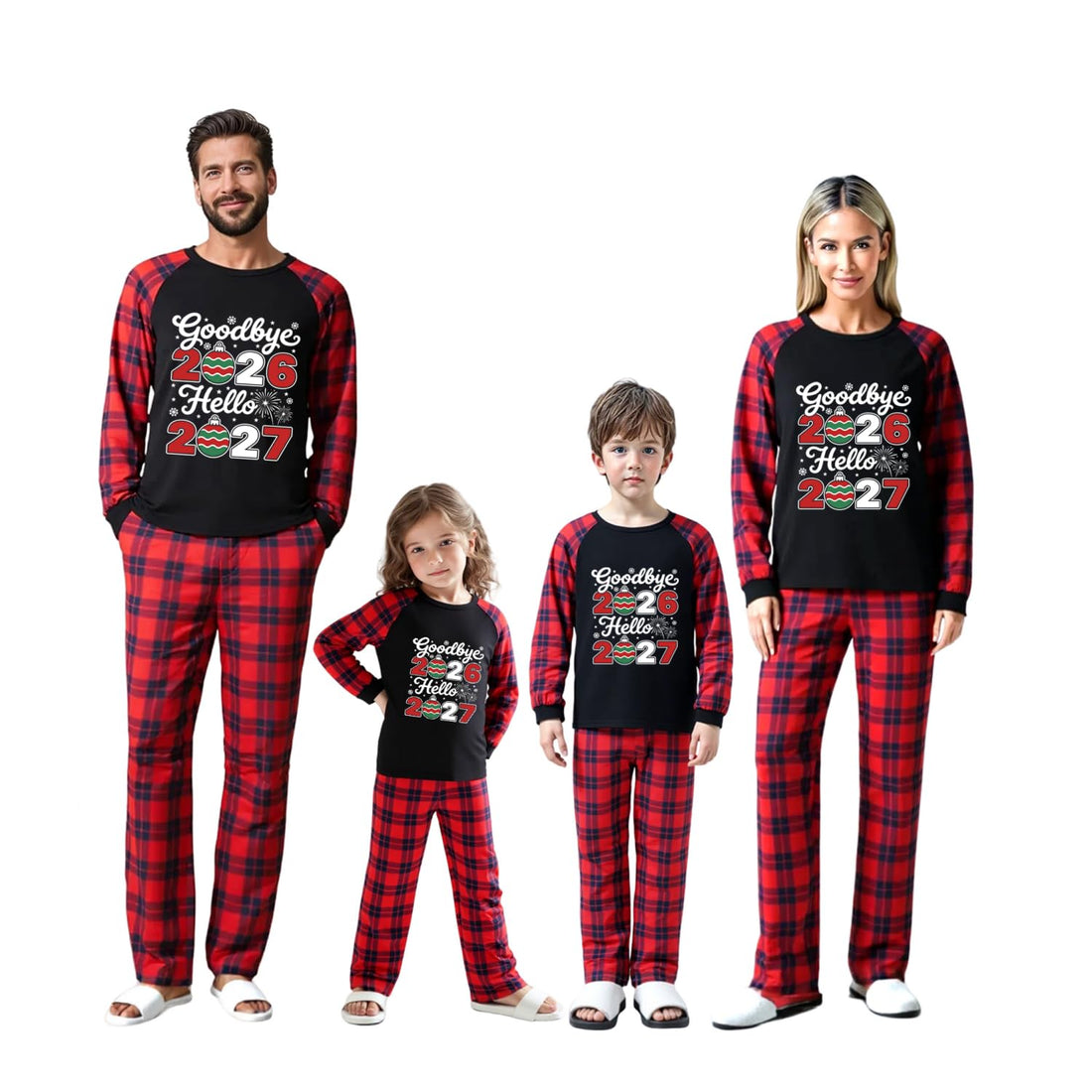 Family Christmas Match Pajamas Christmas Family Pjs Sets With Pocket