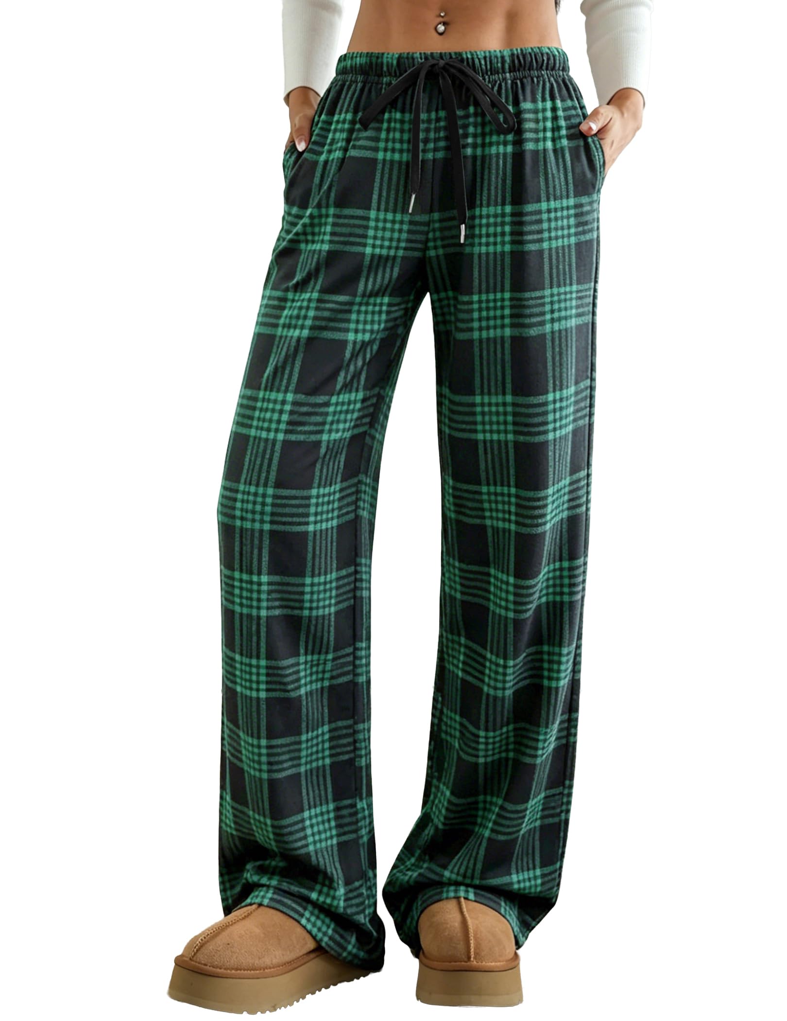 Women's Wide Leg Lounge Pants with Pockets 22/30 Inseam