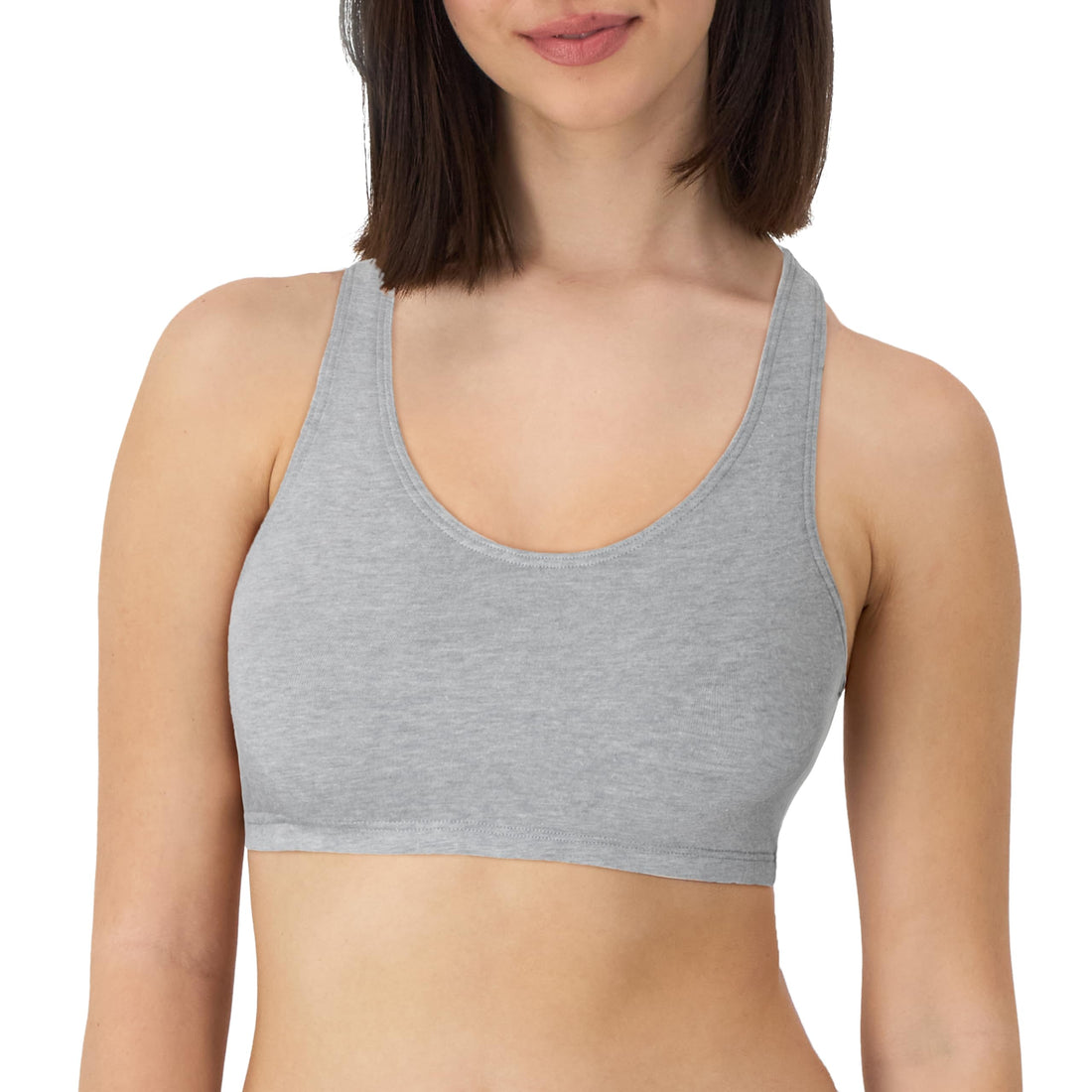 Hanes Women's Racerback Cotton T-Back Bralette (3 Pack)