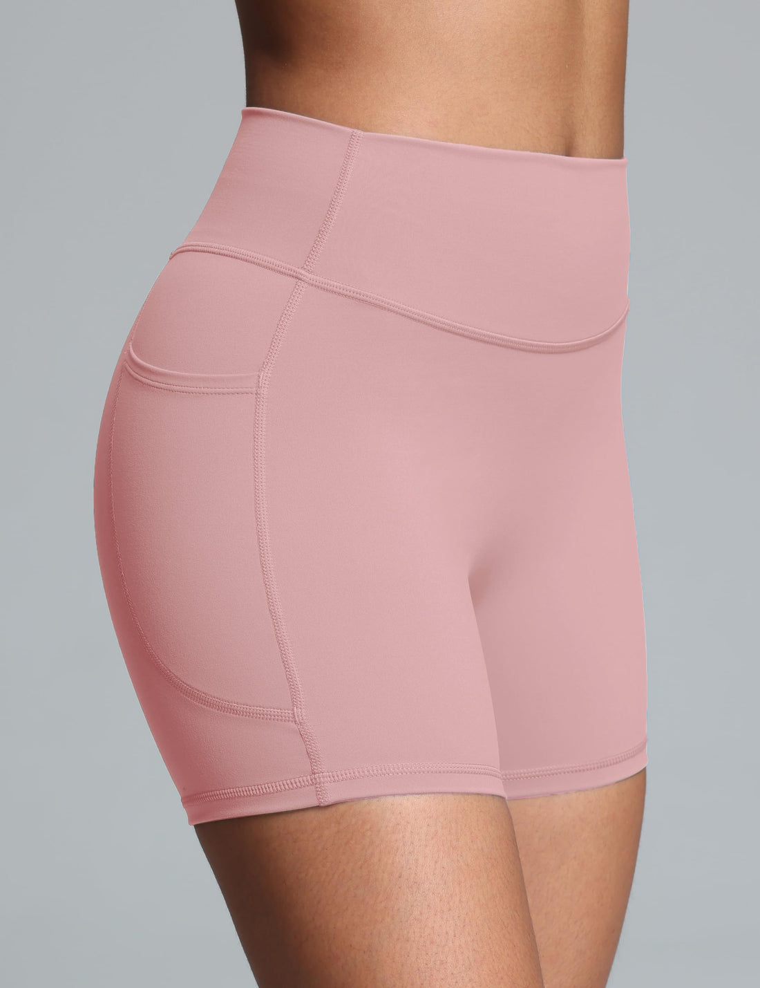 Olmlmt Biker Shorts Women 4.5" with Pockets High Waisted Spandex Yoga Workout Shorts