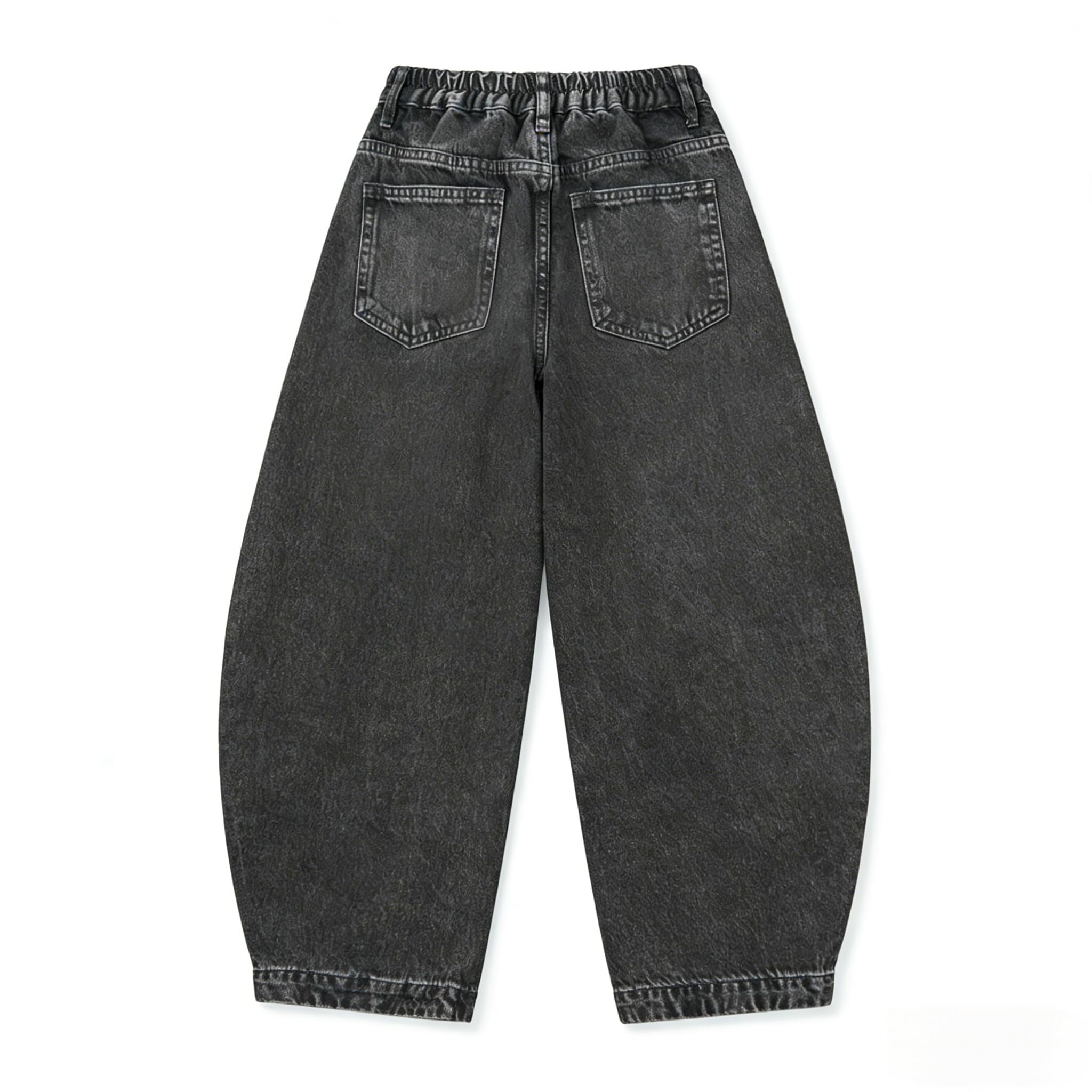 Baggy Jeans for Boys Cargo Jeans, Mid Rise Elastic Waist Multi-Pockets Denim Pants School Streetwear Size 8-12