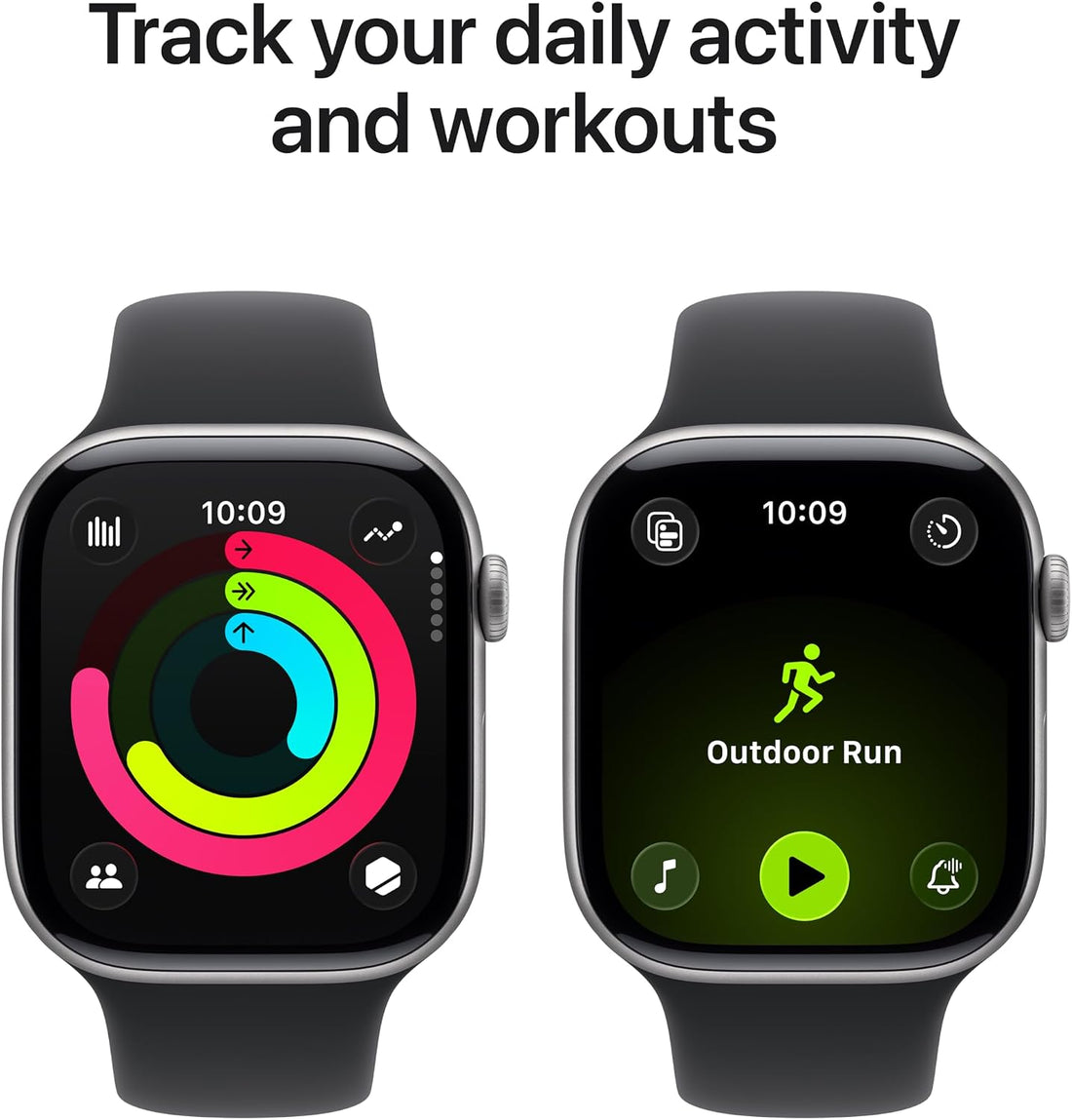 Apple Watch Series 11 [GPS + Cellular 46mm] Smartwatch with Space Grey Aluminum Case with Black Sport Band - S/M. Sleep Score, Fitness Tracker, Health Monitoring, Always-On Display, Water Resistant