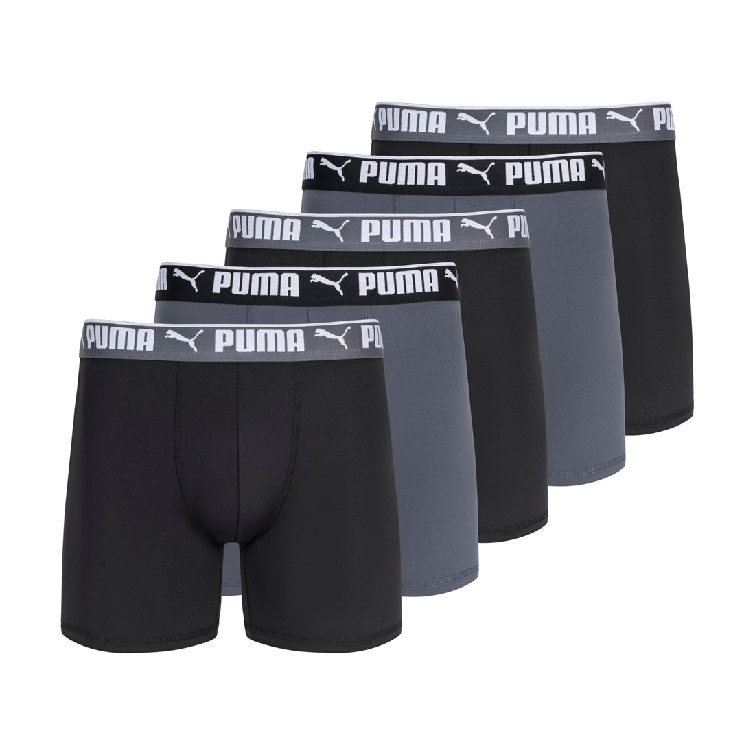 PUMA Men's 5 Pack Performance Boxer Briefs