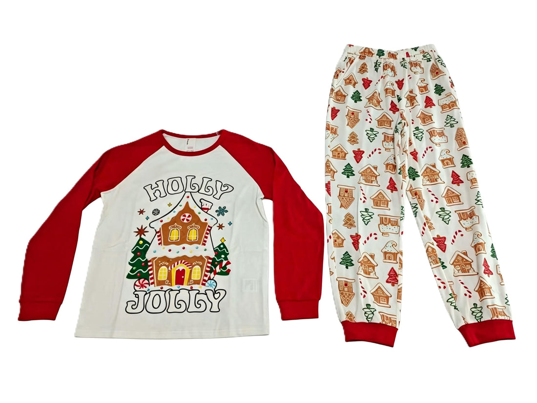 PATPAT Family Christmas Pajamas Matching Sets Gingerbread PJs with Socks