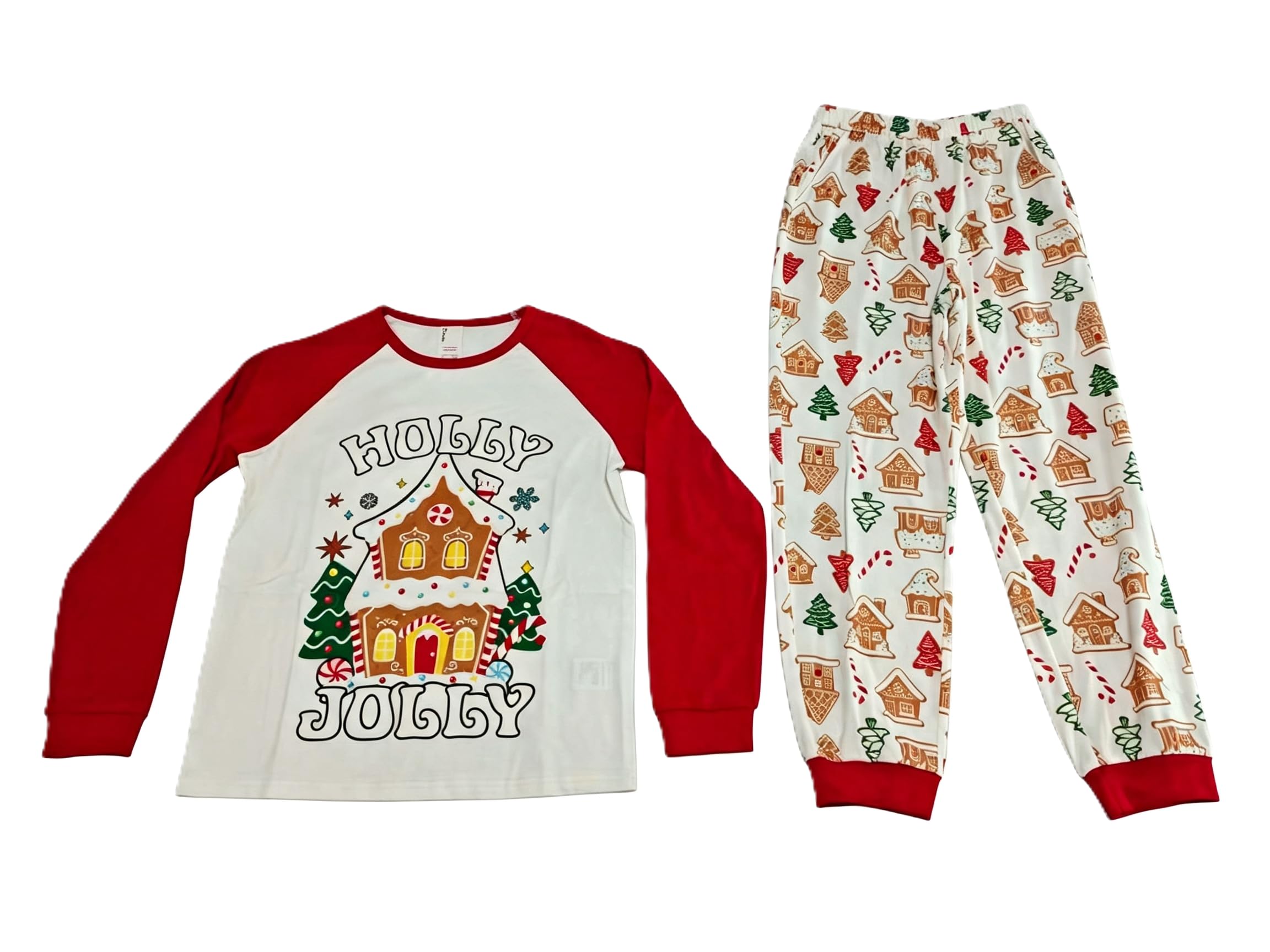 PATPAT Family Christmas Pajamas Matching Sets Gingerbread PJs with Socks