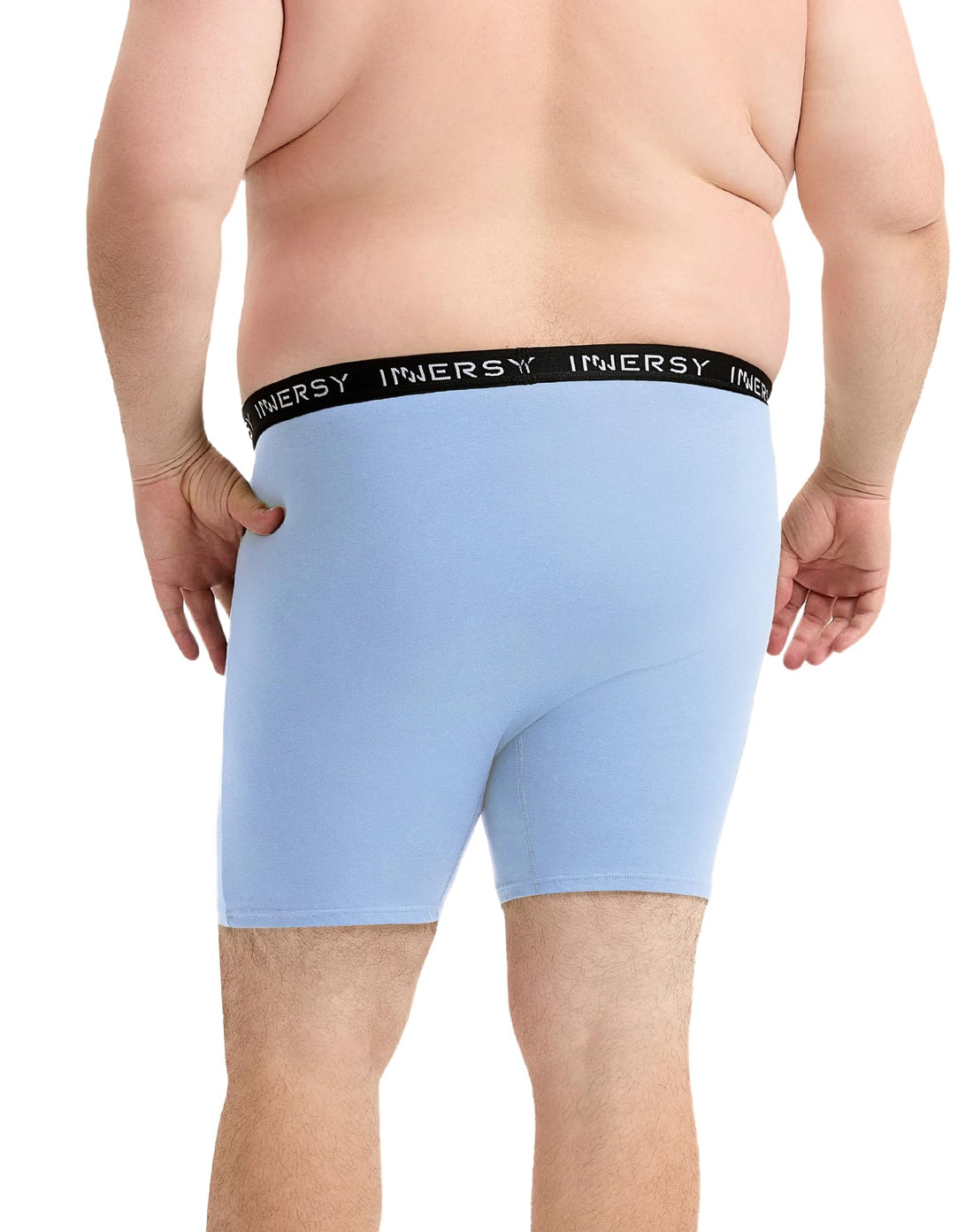 INNERSY Men's Big and Tall Boxer Briefs Cotton Moisture Wicking Underwear 4-Pack