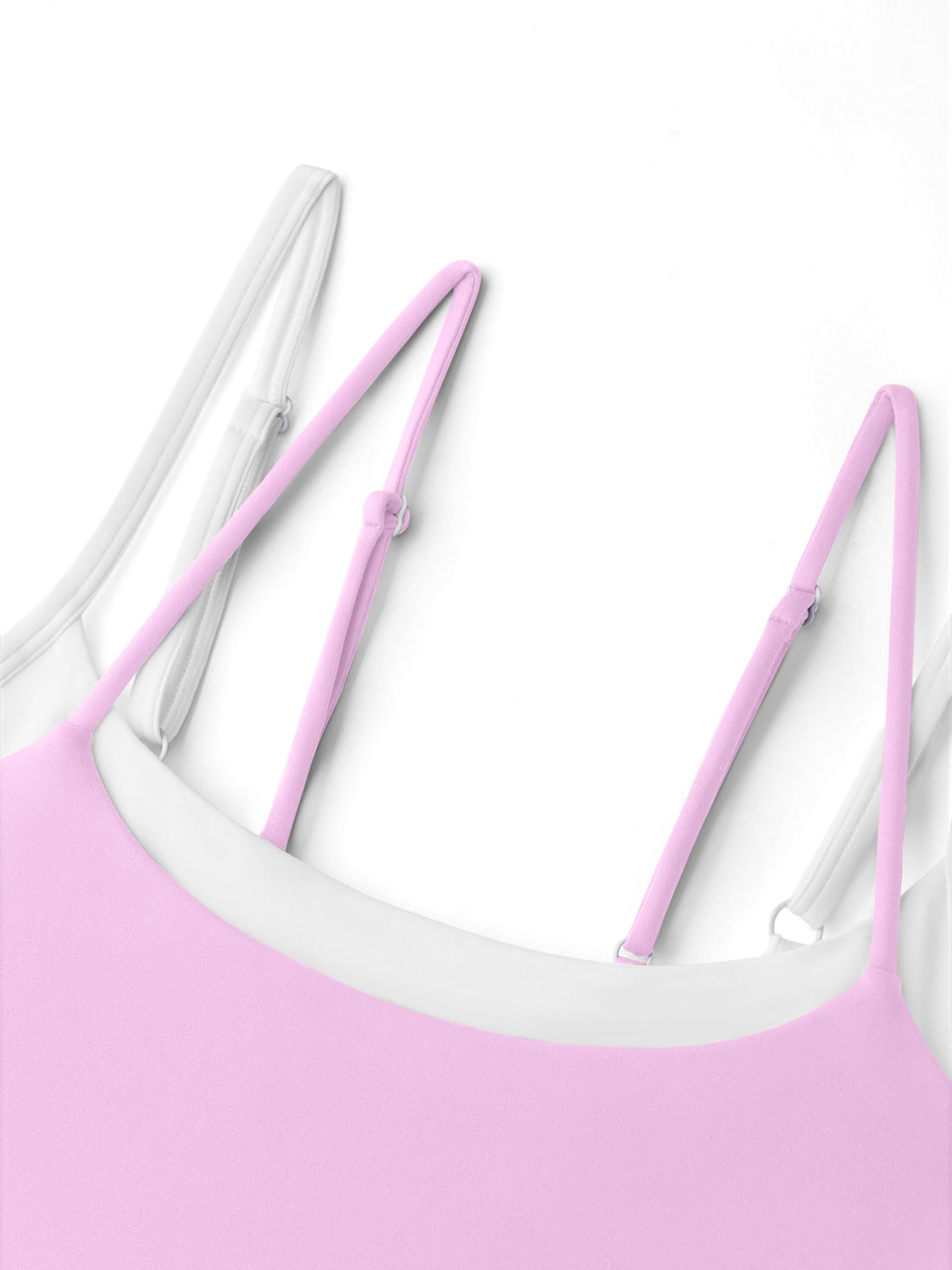 LASLULU Womens Double Layered Sports Bra Adjustable Spaghetti Straps Sexy Scoop Neck Wireless Padded Workout Yoga Crop Tops