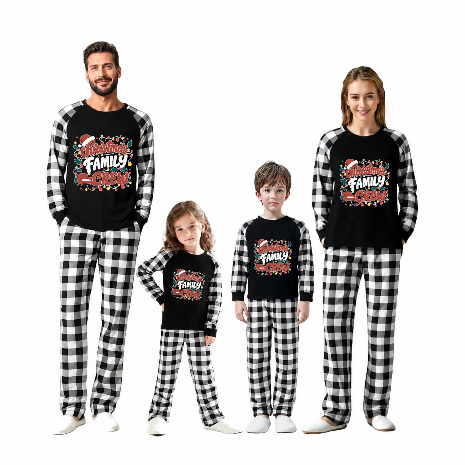 Family Christmas Match Pajamas Christmas Family Pjs Sets With Pocket