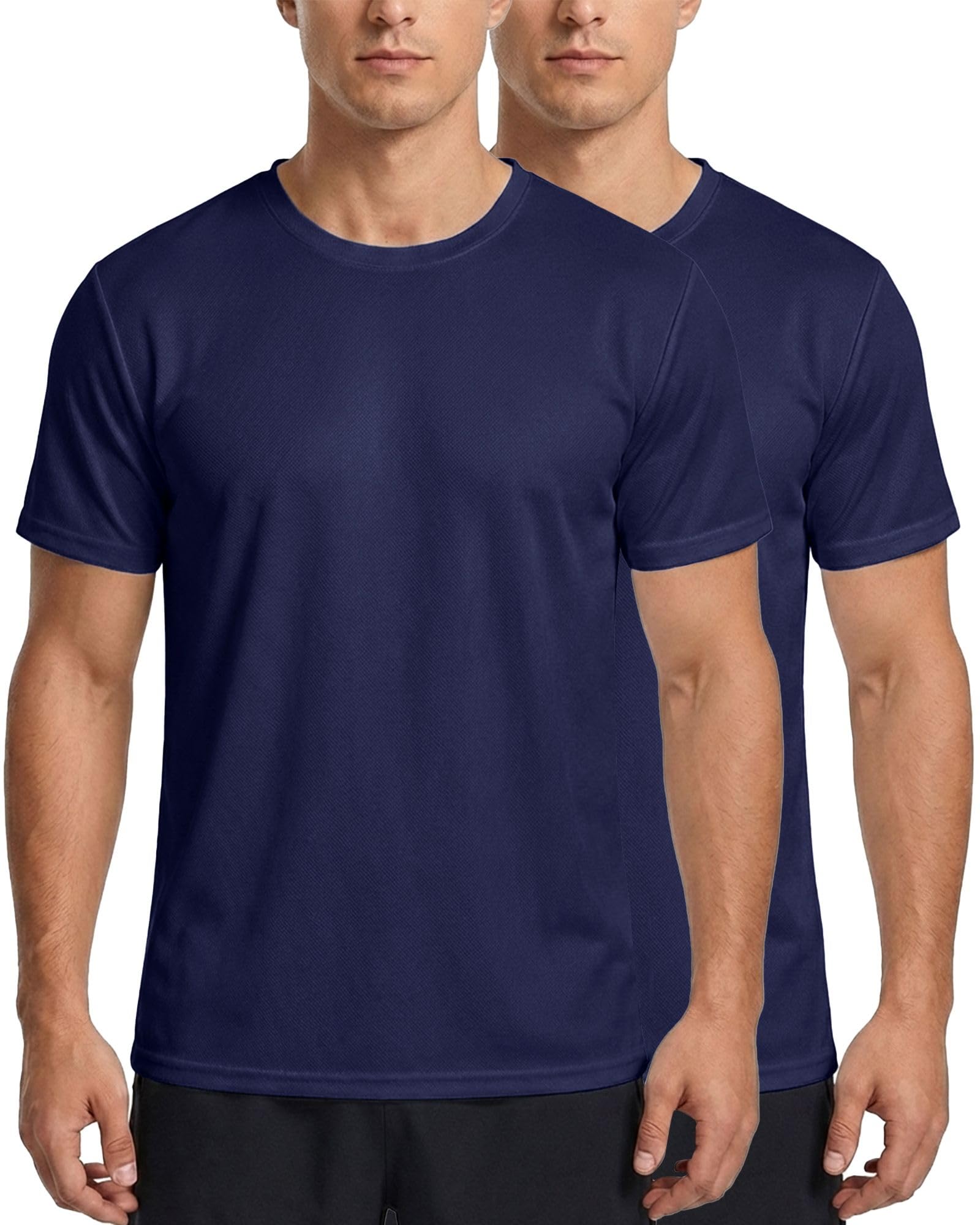 2Pcs Men's Short-Sleeve Sports T-Shirts, Quick-Drying and Breathable Tops for Gym, and Running