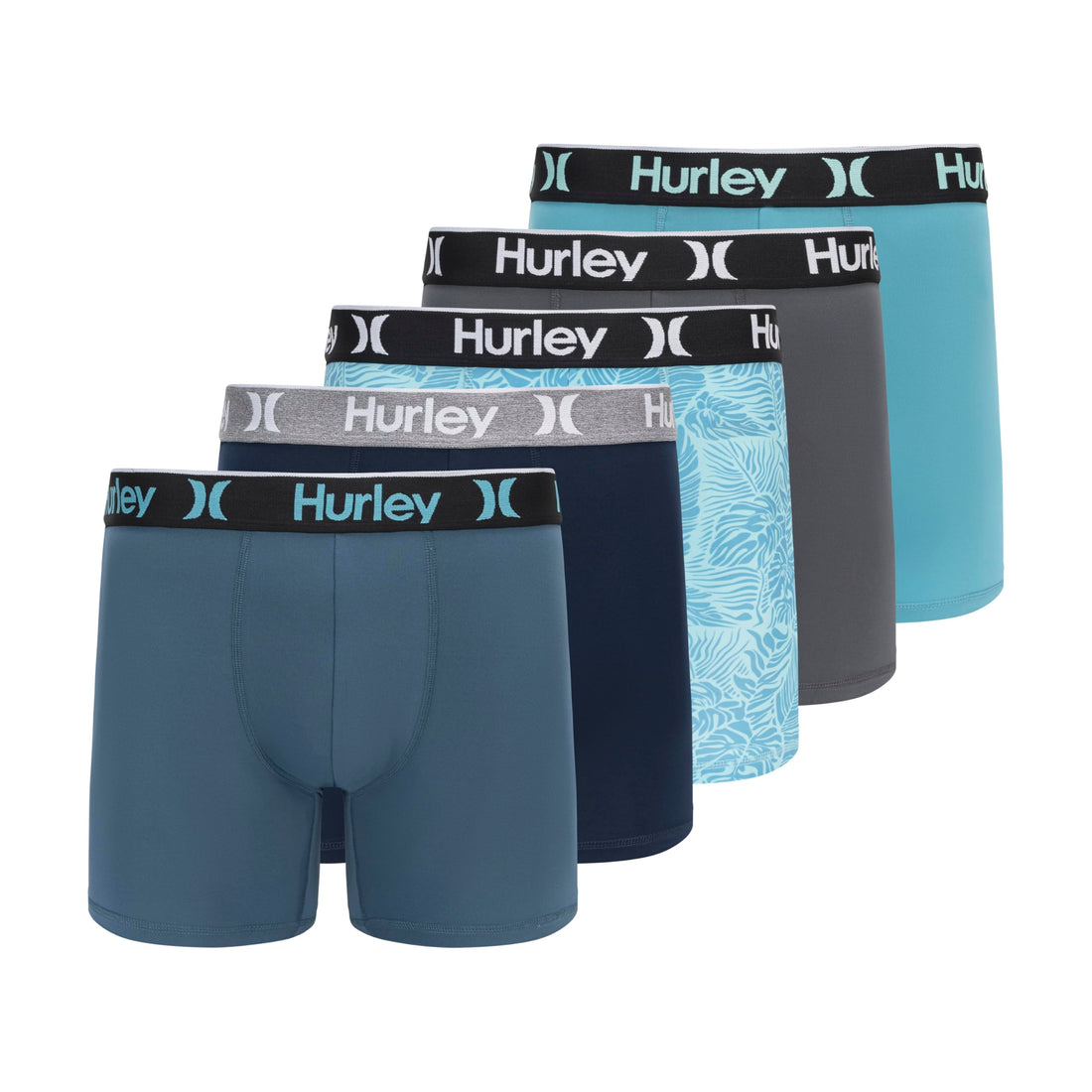 Hurley mens 5 Pack Stretch Boxer Briefs