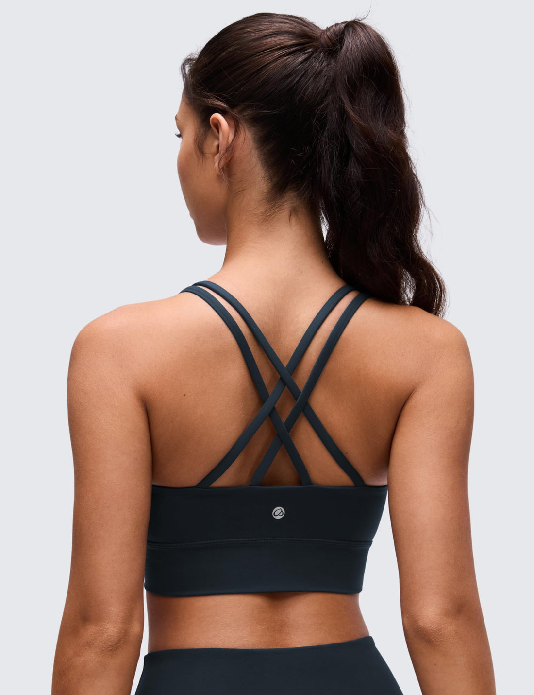 CRZ YOGA Softness Mold Butterluxe Sports Bras | Molded Cup, Light Support, Yoga, Extremely Soft, Longline, Strappy Back, Scoop Neck, for Women