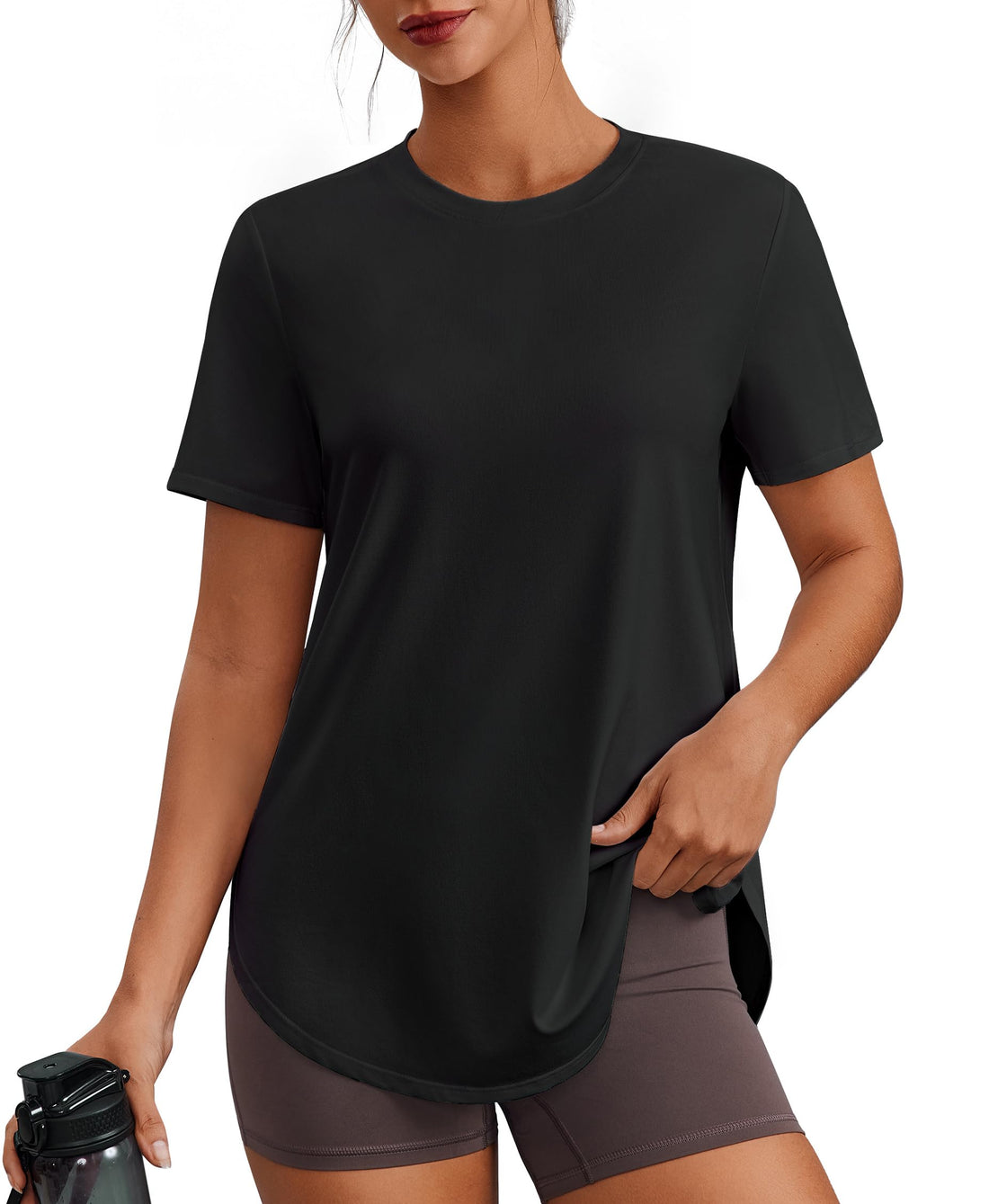 PINSPARK Workout Tops for Women Short Sleeve Athletic Shirts UPF 50+ Quick Dry Running Outfits for Exercise Gym Hiking S-3XL