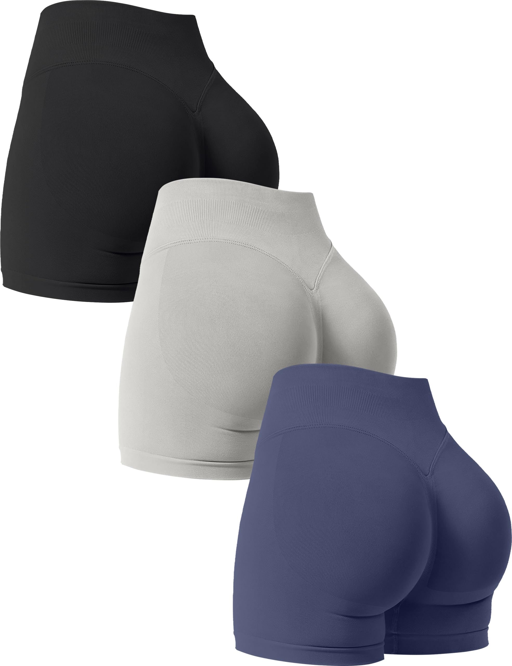 VVX Gym Shorts Women Workout High Waisted Scrunch Butt Lifting Tummy Control Seamless Yoga Biker Spandex Booty Shorts 3 Pack