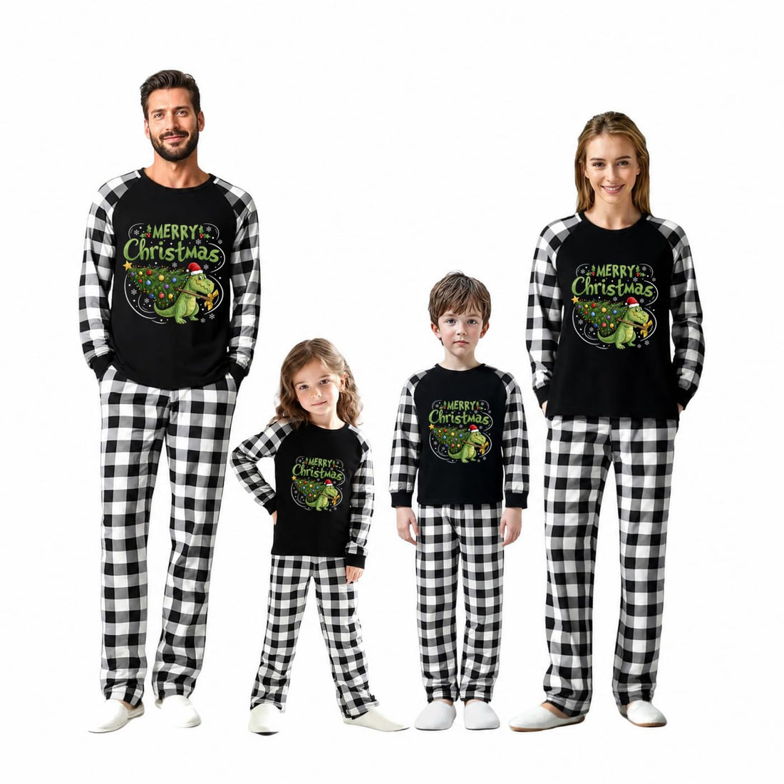 Family Christmas Match Pajamas Christmas Family Pjs Sets With Pocket