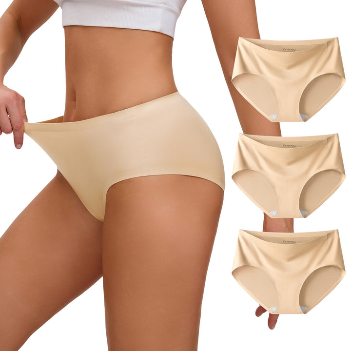 INNERSY Women's Underwear Smooth Hipster Panties 3-Pack