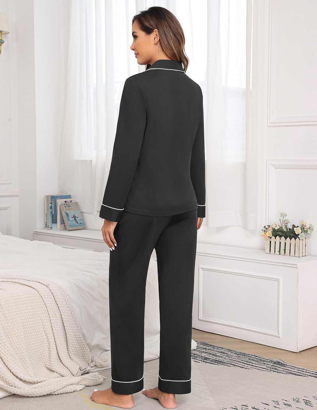 Veseacky Womens Pajamas Sets Lounge Sets for Women with Pockets for Home and Pajama Parties Suitable for all Seasons