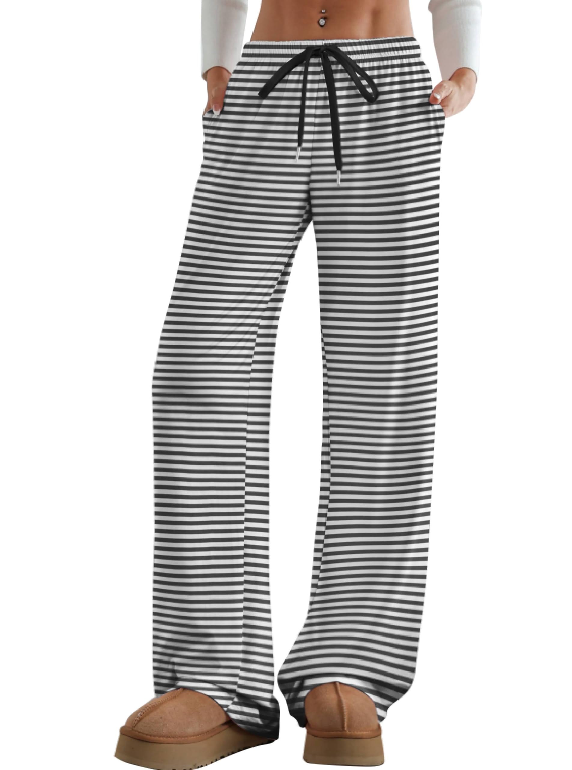 Women's Wide Leg Lounge Pants with Pockets 22/30 Inseam