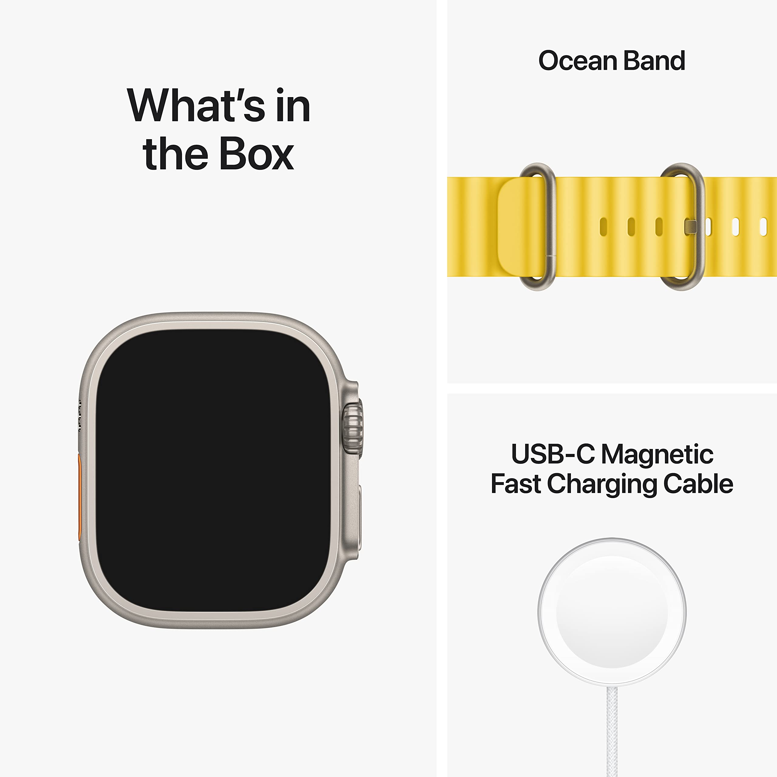 Apple Watch Ultra [GPS + Cellular 49mm] Titanium Case with Midnight Ocean Band, One Size (Renewed Premium)