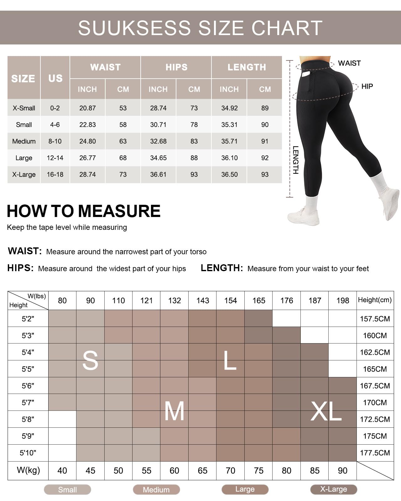 SUUKSESS Women Ribbed Seamless Leggings High Waisted Workout Gym Yoga Pants