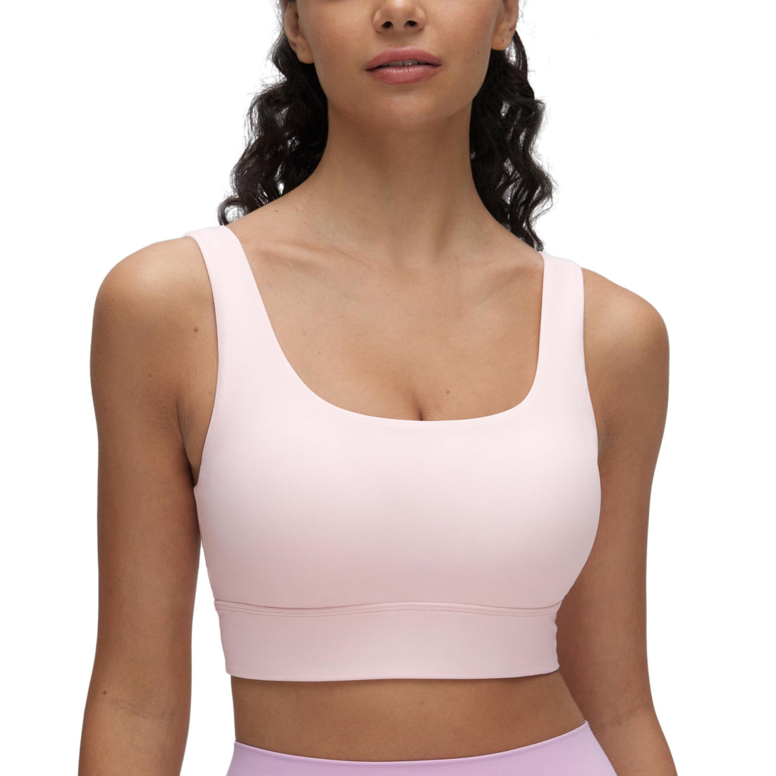CRZ YOGA Butterluxe U Back Sports Bras | Light Support, Removable Pads, Yoga, Extremely Soft, Longline, Scoop Neck, Wide Straps, for Women