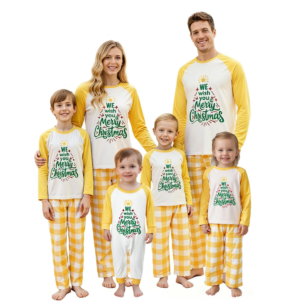 OAKFashion Christmas Family Pajamas Holiday Christma Pajama Family Matching Pjs Set Sleepwear Xmas Jammies