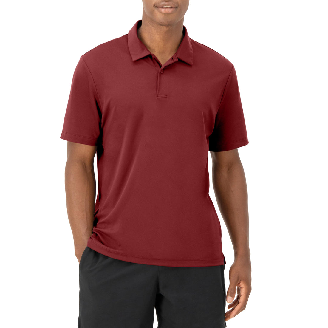 Hanes Men's Moves Performance Polo, Short Sleeve Polo Shirt for Men, Moisture-Wicking