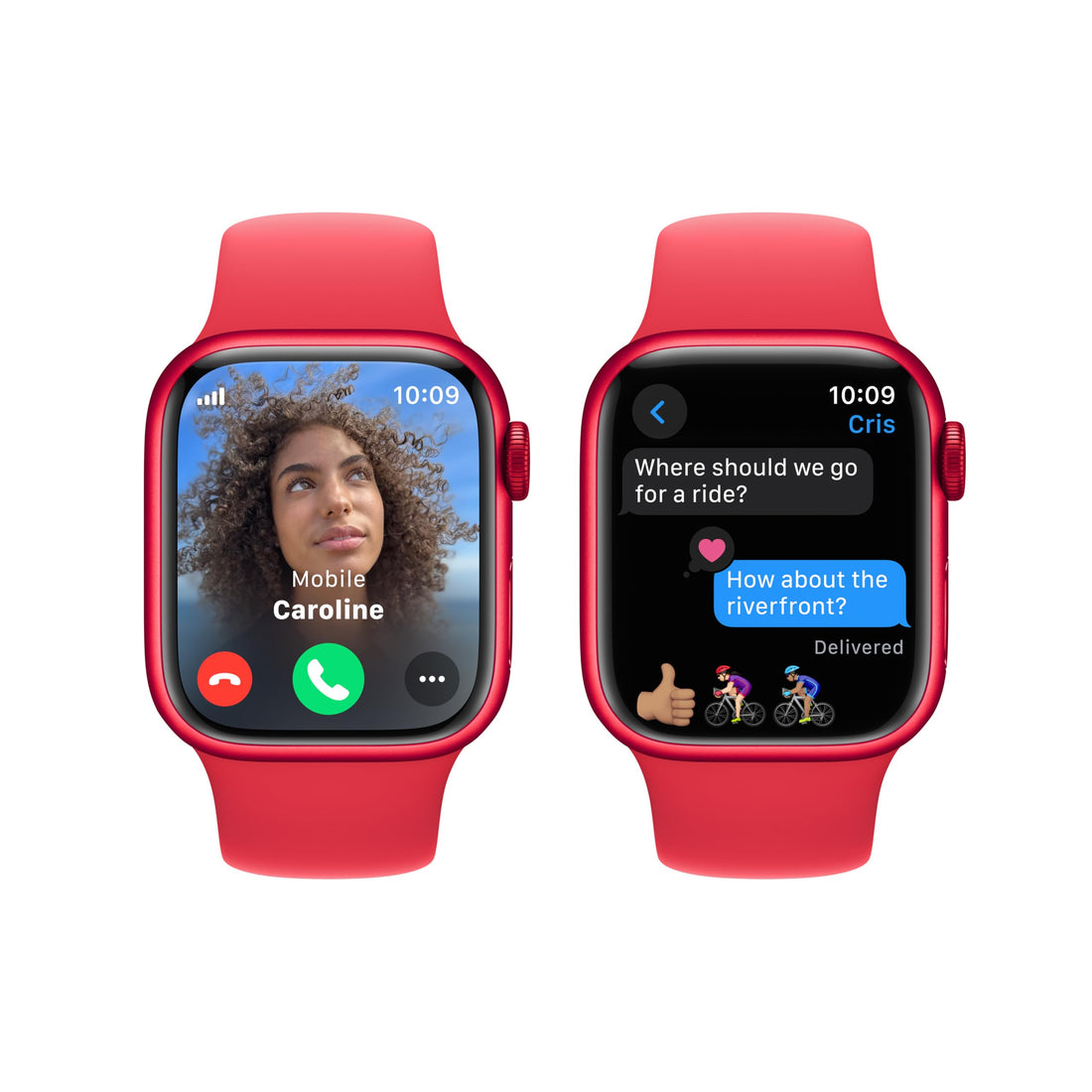 Apple Watch Series 9 [GPS 45mm] Midnight Aluminum Case with Midnight Sport Band M/L (Renewed)