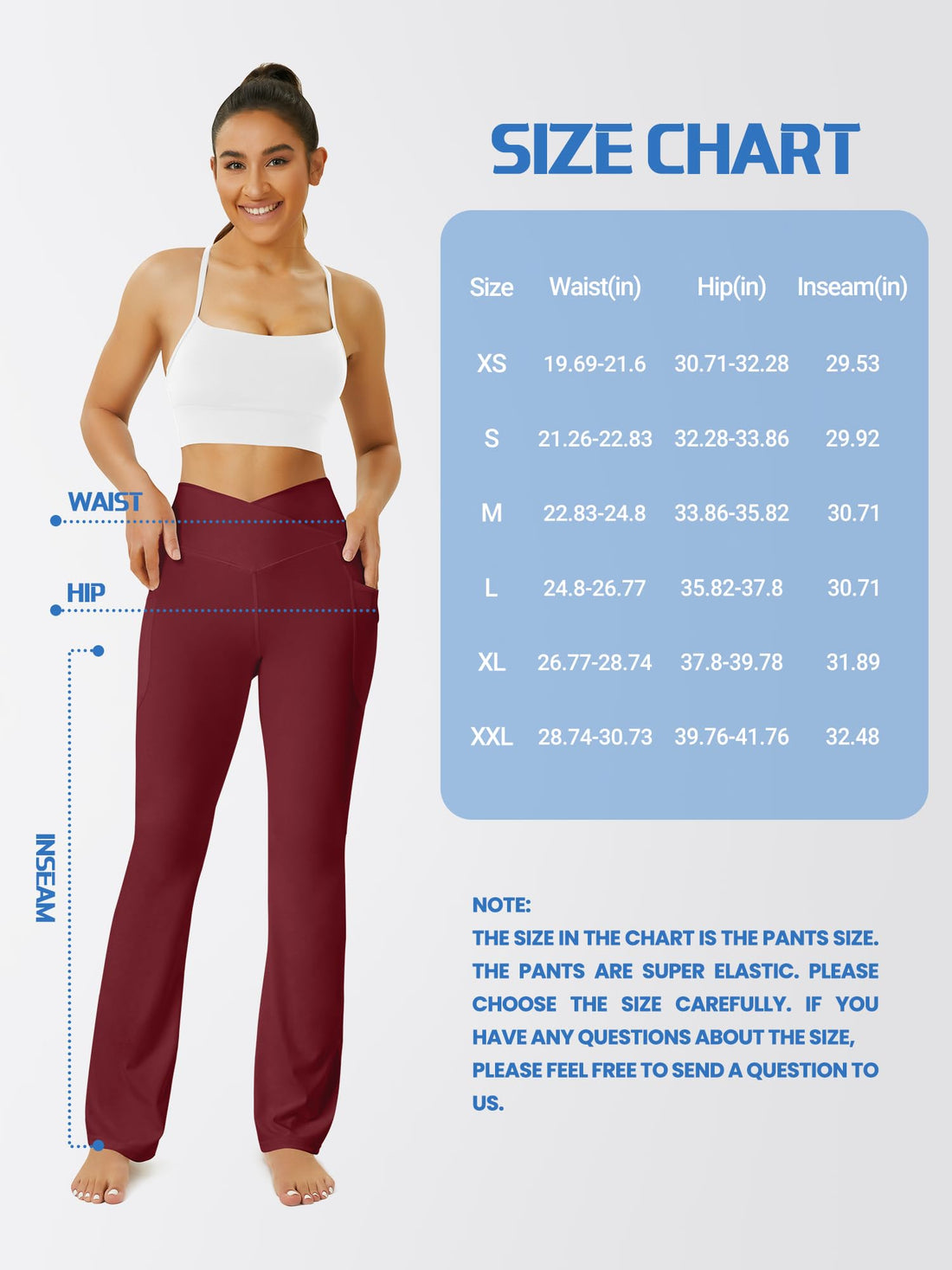 FOHOFO Yoga Pants Women, Flare Leggings for Women with Pockets Crossover High Waisted Bootcut Yoga Pants