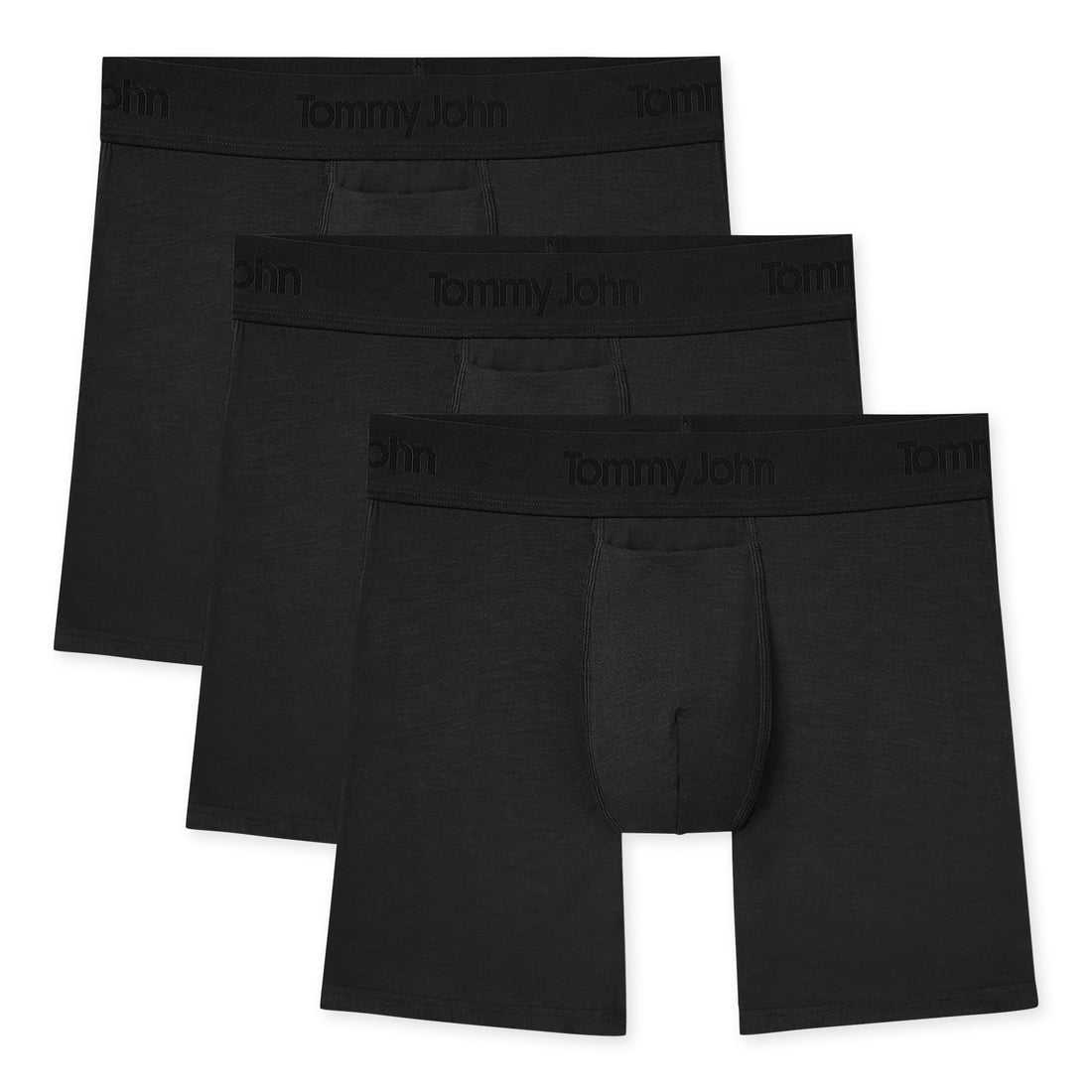 Tommy John Men's Mid-Length Boxer Briefs - Second Skin Fabric - 6" Inseam, Underwear with Contour Pouch and Quick Draw Fly