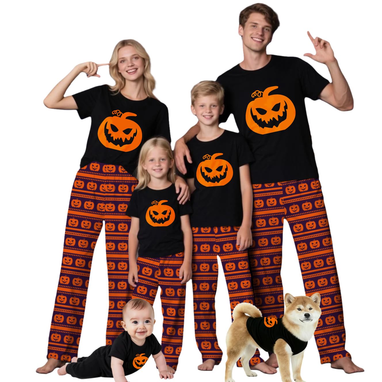 TEERAPHIQUE Halloween Pajamas for Family Couples Holiday PJS Matching Sets