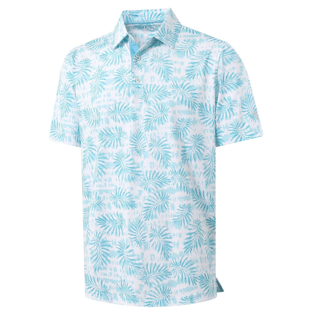 M MAELREG Mens Golf Shirt Short Sleeve Dry Fit Print Moisture Wicking Performance Patterns Collared Polo Shirt